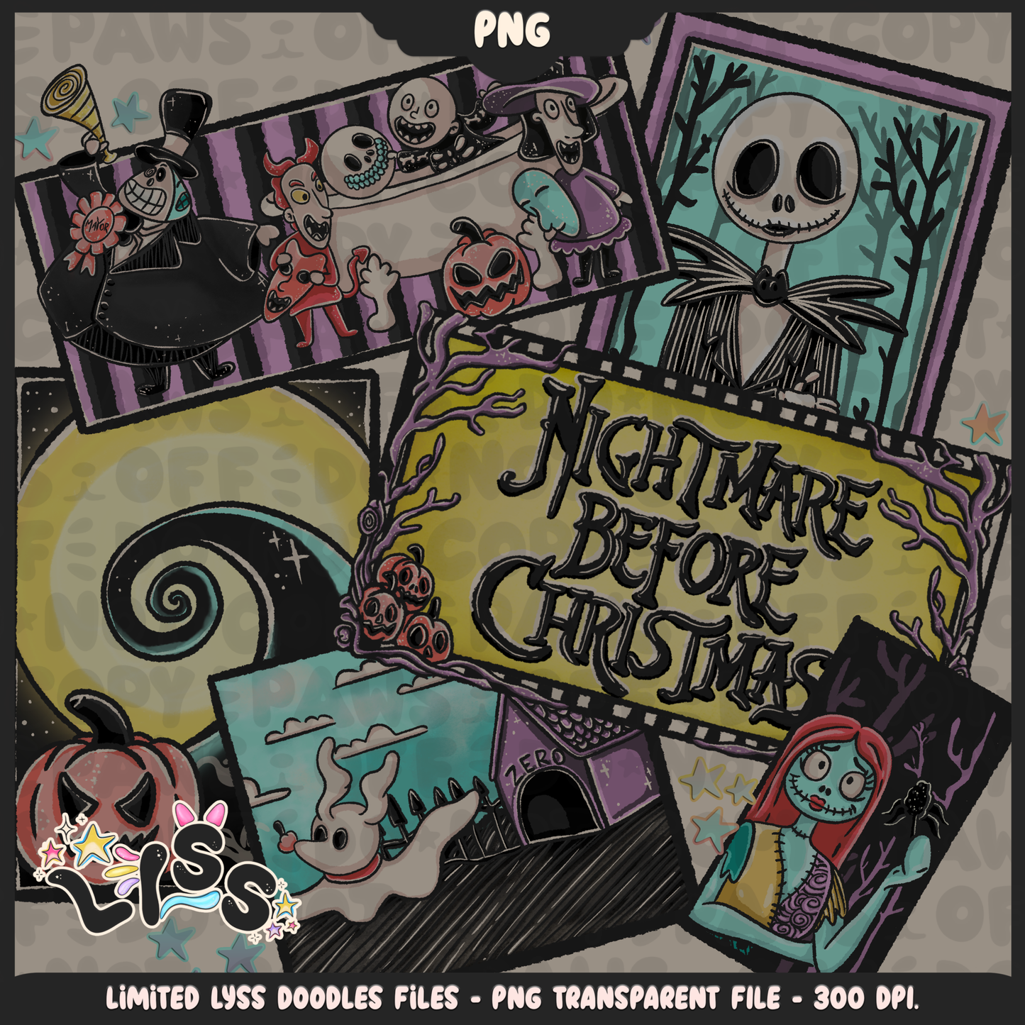 2024 - Lyss Doodles - Transparent - PNG - Nightmare comic - 24LD074