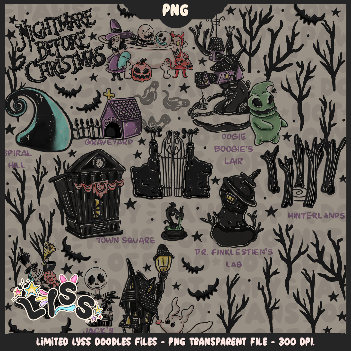 2024 - Lyss Doodles - Transparent - PNG - Nightmare comic - 24LD074