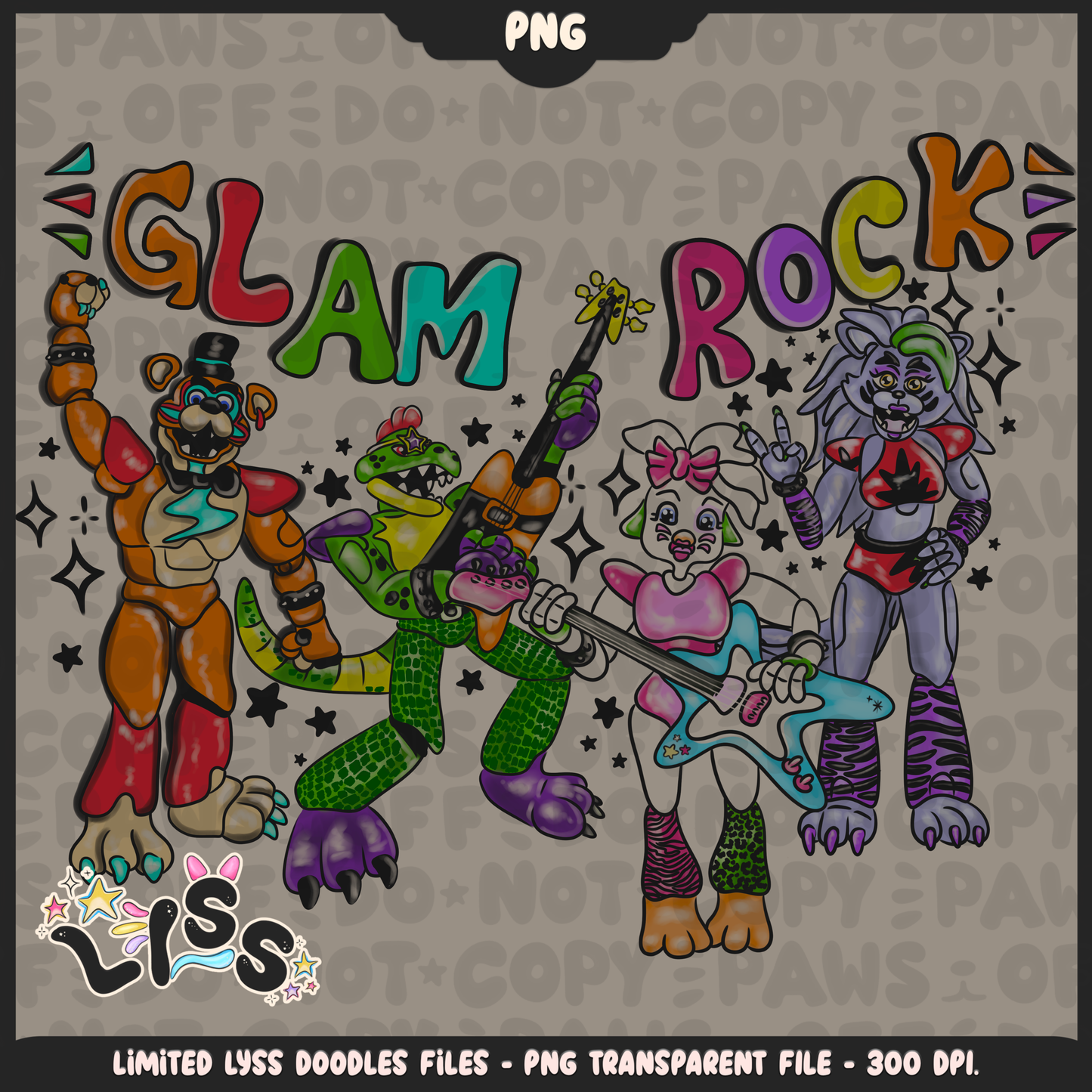 2023 - Lyss Doodles - PNG Files - Animatronics - 23LD016