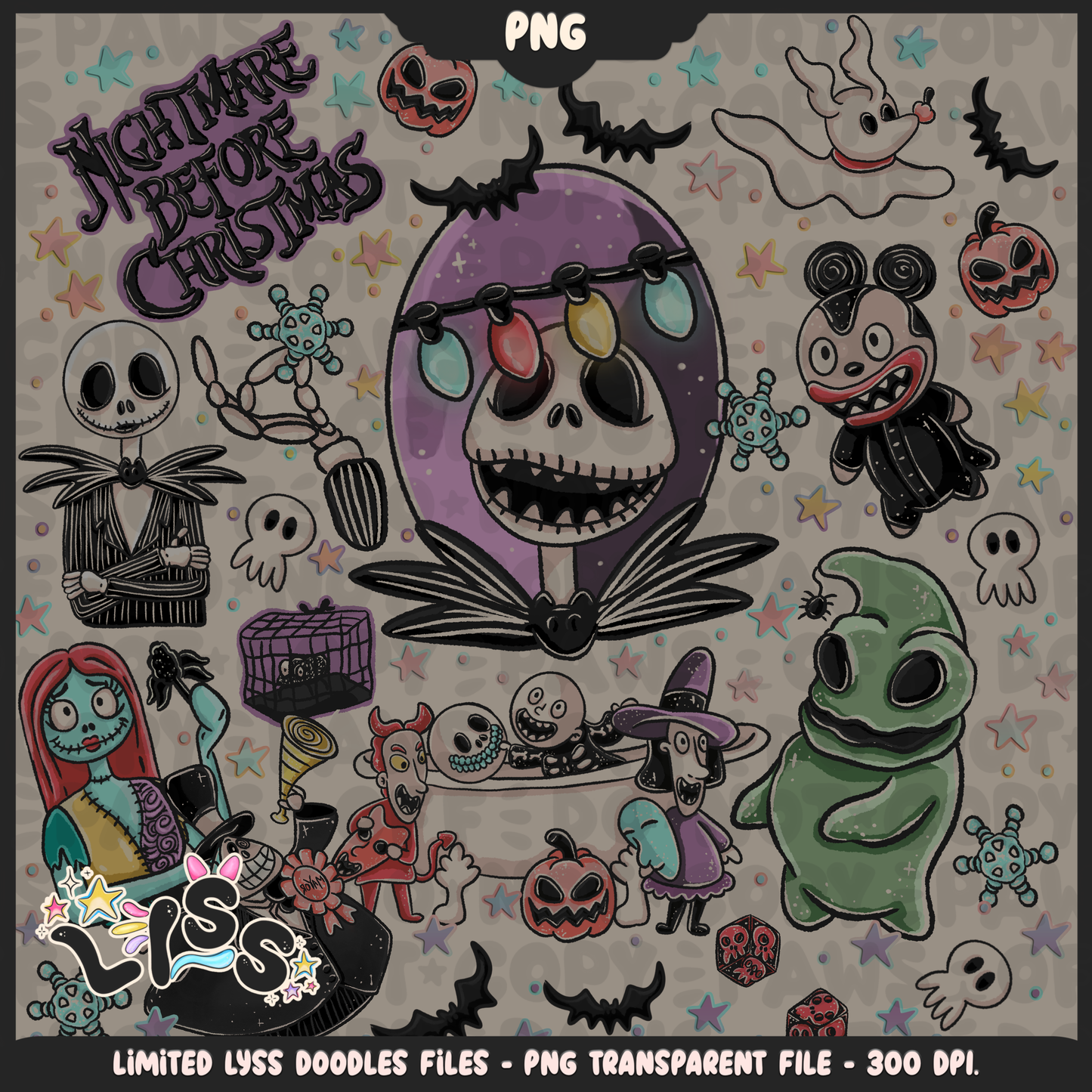 2024 - Lyss Doodles - Transparent - PNG - Nightmare comic - 24LD074