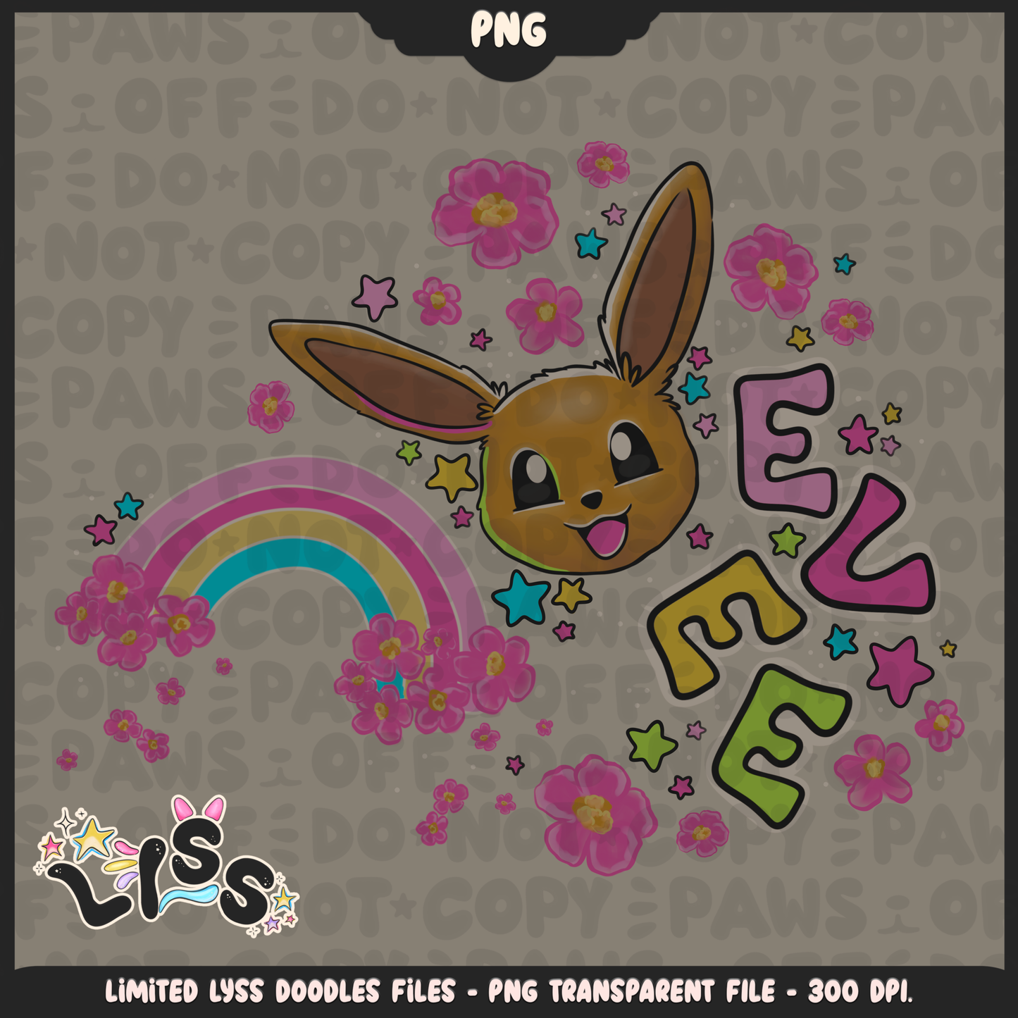 2023 - Lyss Doodles - PNG - Poke Collab - Eve - 23LD023