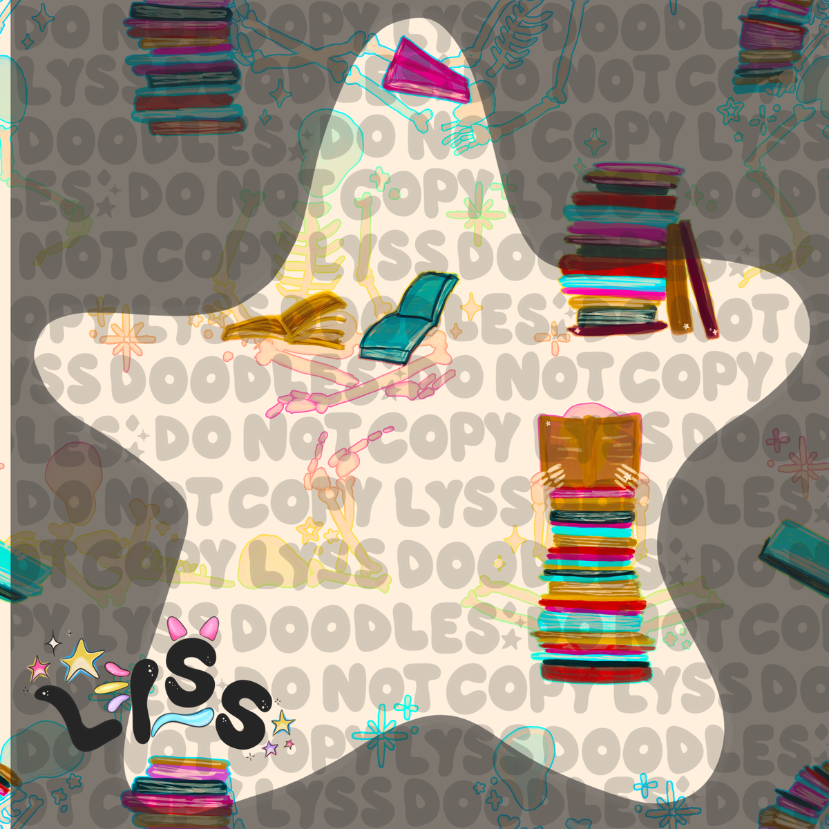 2023 - Lyss Doodles - Seamless - Mains - Skelly Collection - Reading - 23LD003
