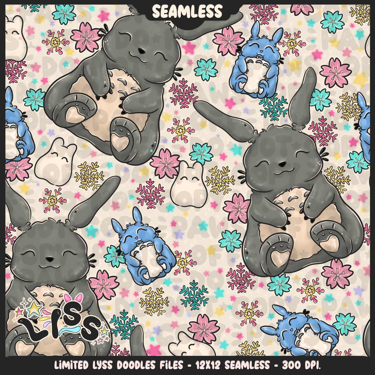 2023 - Lyss Doodles - Seamless - Mains - Winter Studio - 23LD009