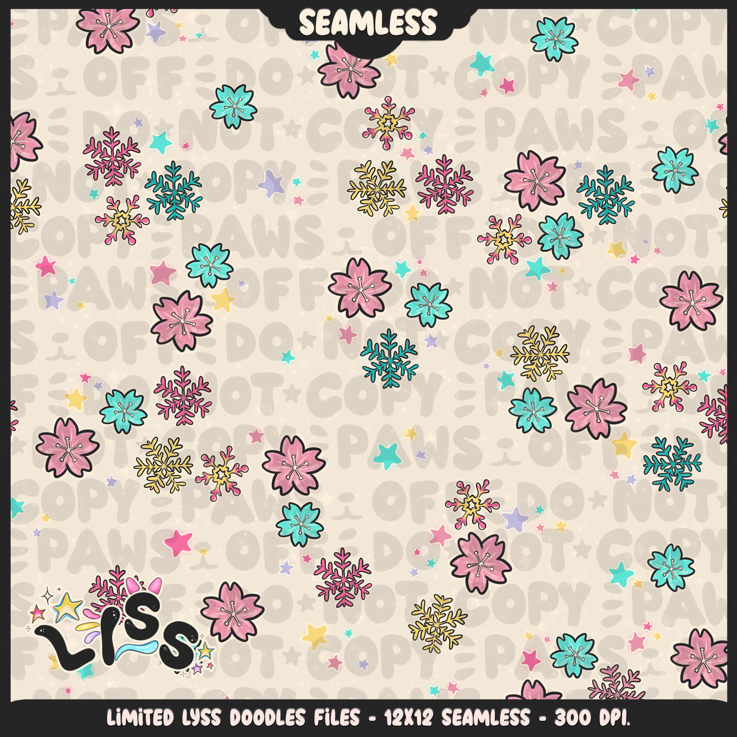2023 - Lyss Doodles - Seamless - Coordinates - Winter Studio - 23LD009