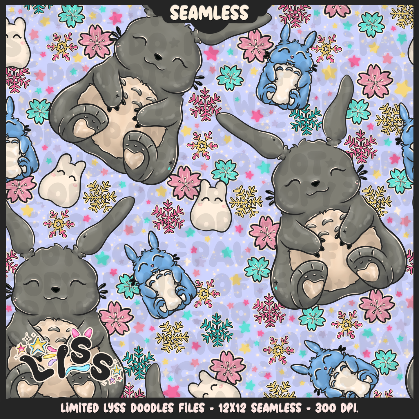 2023 - Lyss Doodles - Seamless - Mains - Winter Studio - 23LD009