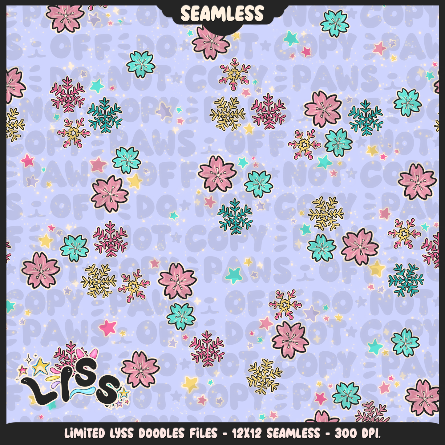 2023 - Lyss Doodles - Seamless - Coordinates - Winter Studio - 23LD009