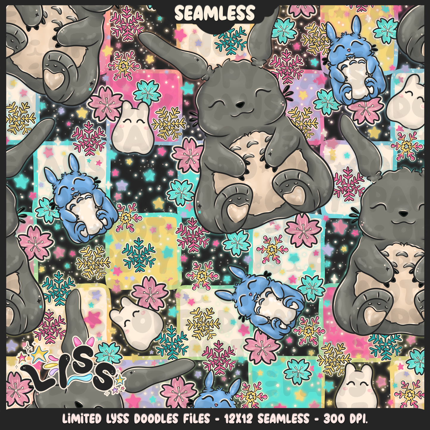2023 - Lyss Doodles - Seamless - Mains - Winter Studio - 23LD009