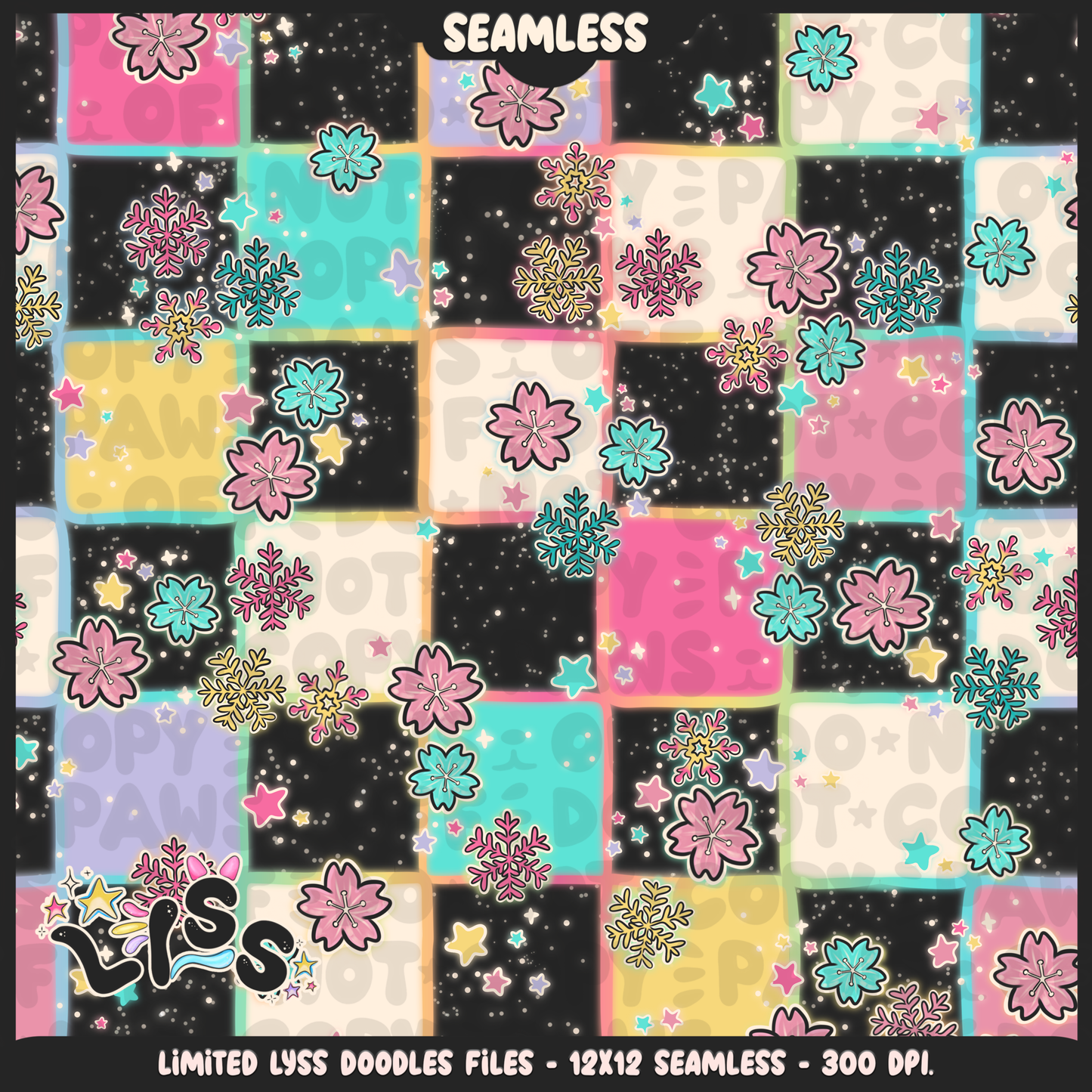 2023 - Lyss Doodles - Seamless - Coordinates - Winter Studio - 23LD009