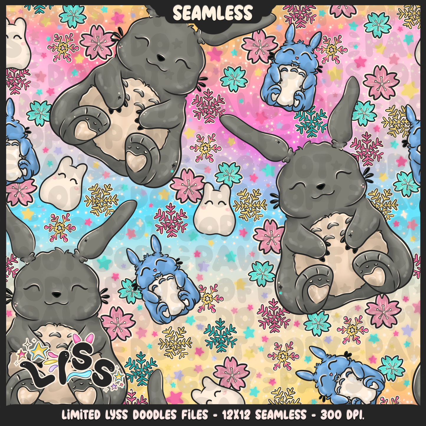 2023 - Lyss Doodles - Seamless - Mains - Winter Studio - 23LD009