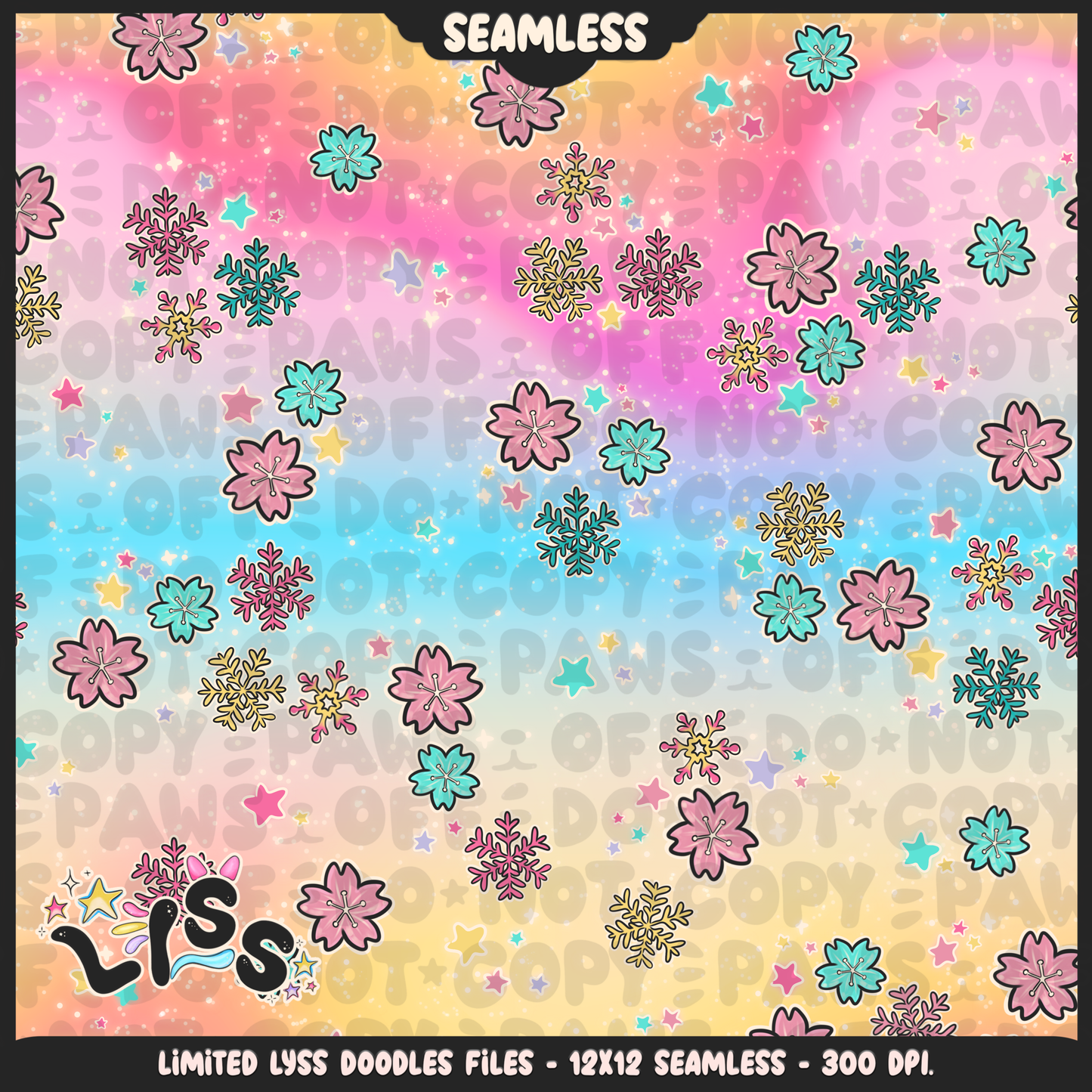 2023 - Lyss Doodles - Seamless - Coordinates - Winter Studio - 23LD009