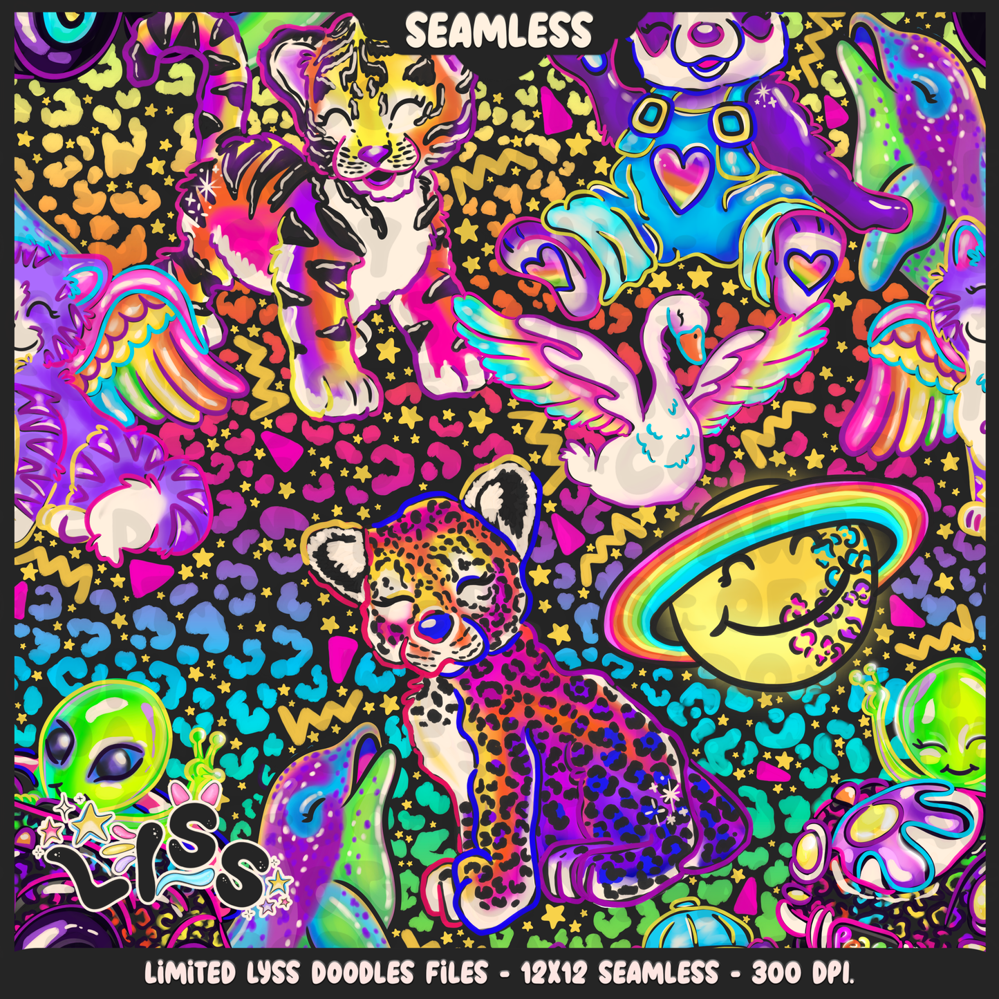 2023 - Lyss Doodles - Seamless - Mains - Inspired LF - 23LD010