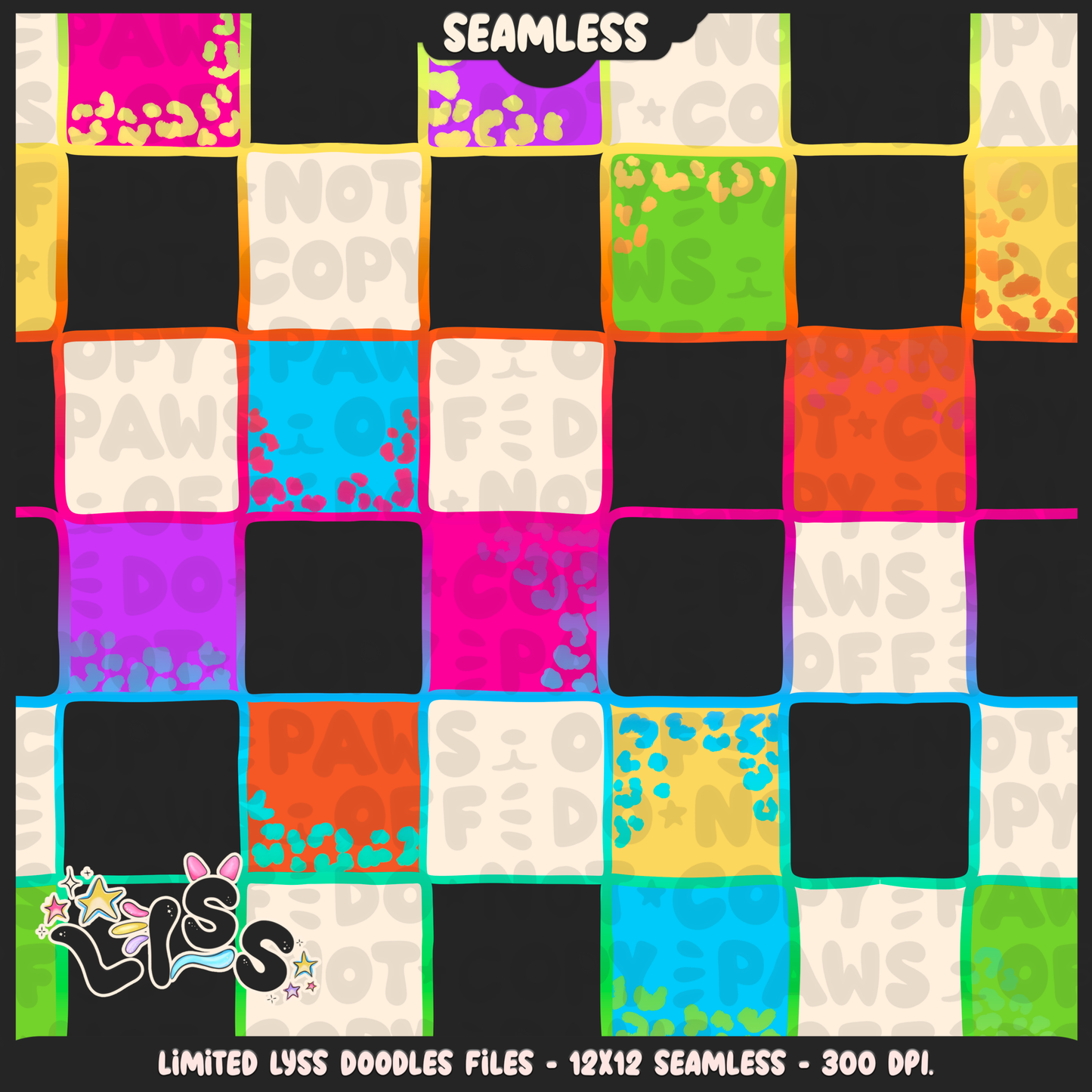 2023 - Lyss Doodles - Seamless - Coordinates - Inspired LF - 23LD010