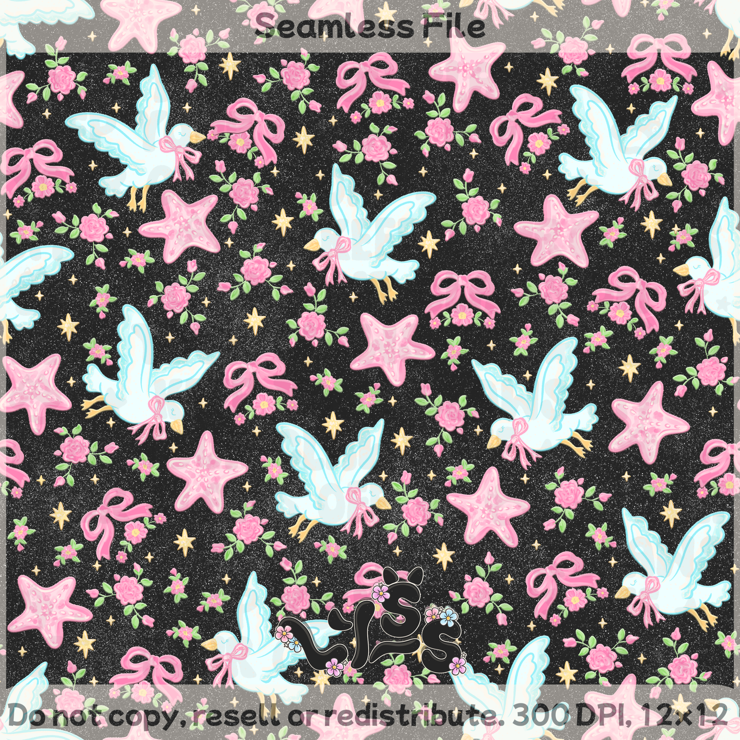 2026 - Lyss Doodles - Seamless - Mystery Files #4 - 26LD014
