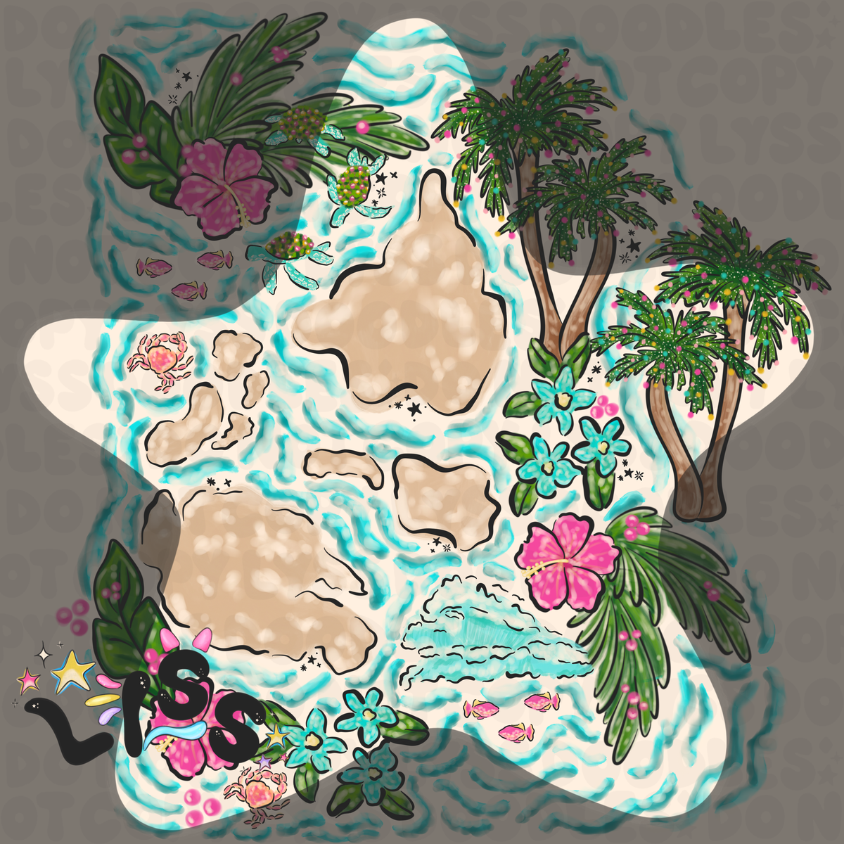 2023 - Lyss Doodles - PNG FIles - Winter Ocean - 23LD004