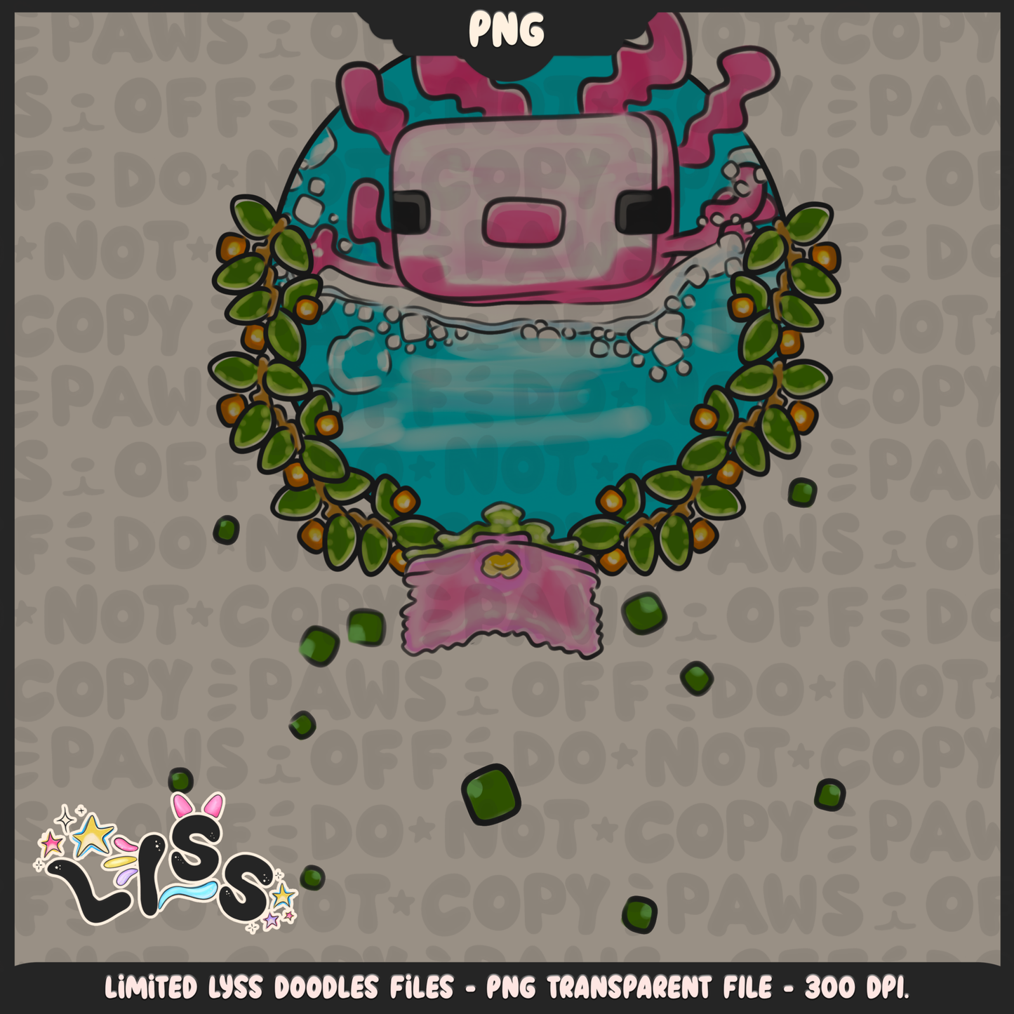 2023 - Lyss Doodles - PNG Files - Block Game - Lush Cave - 23LD019