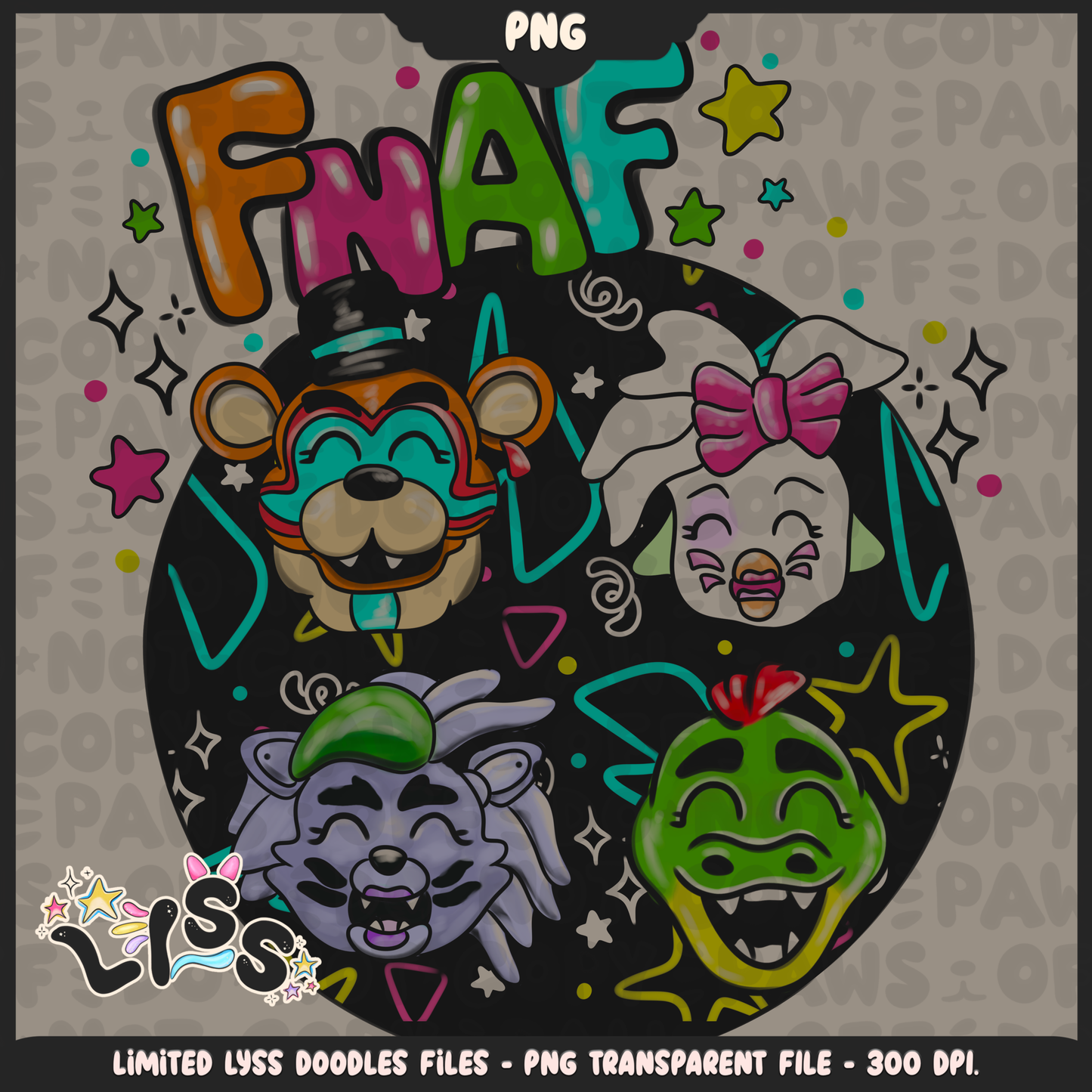 2023 - Lyss Doodles - PNG Files - Animatronics - 23LD016