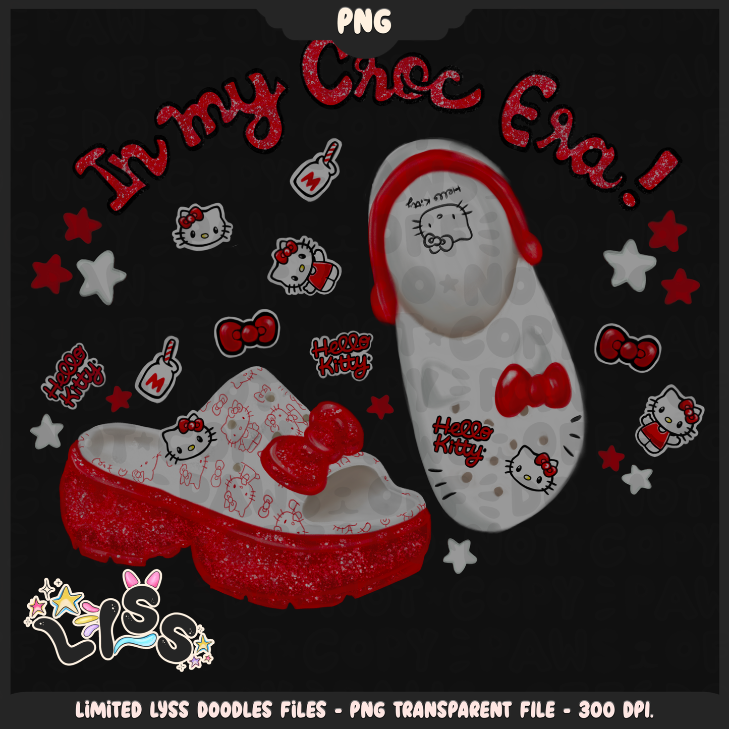 2024 - Lyss Doodles - PNG Files - HK Birthday -Comfy Shoes - 24LD011