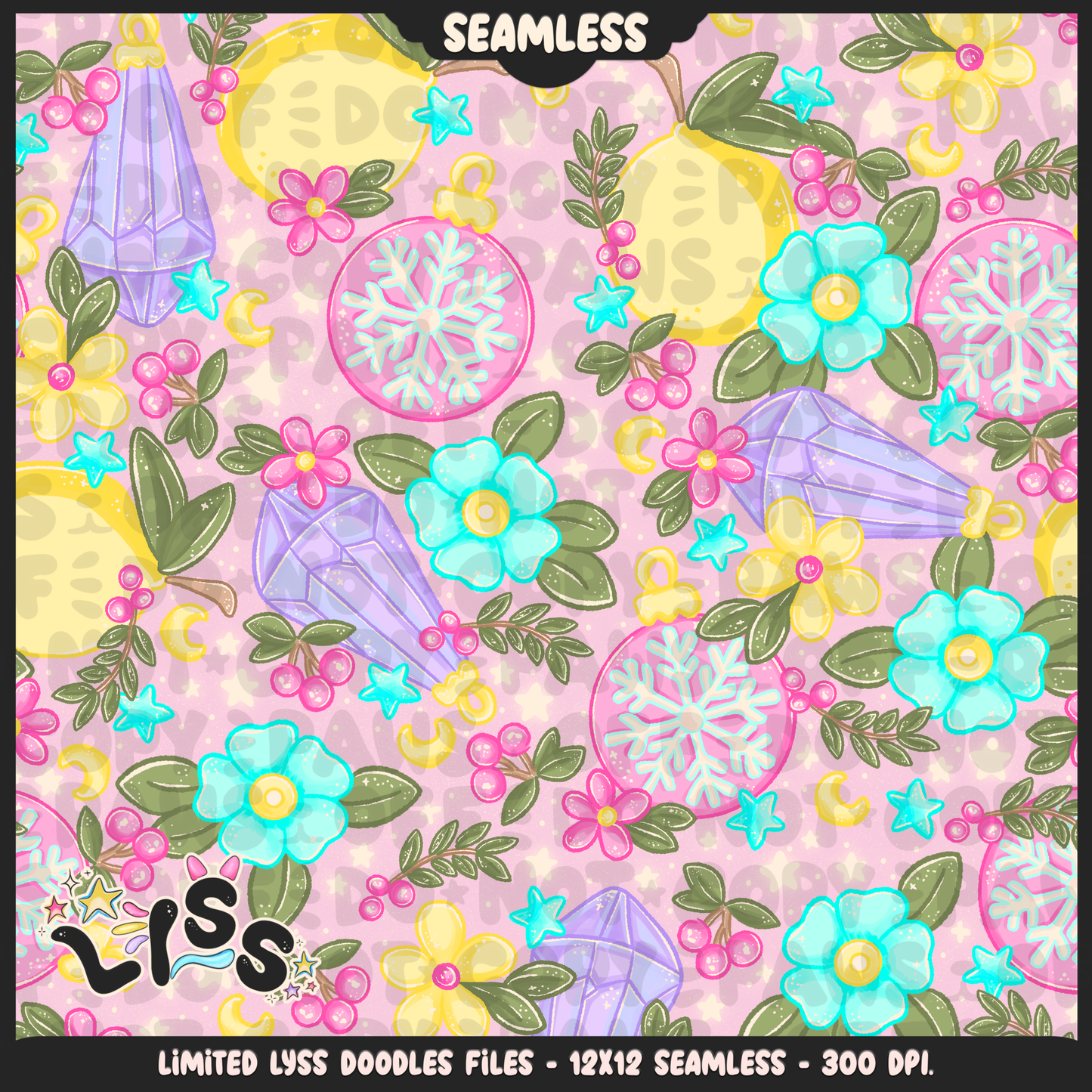 2024 - Lyss Doodles - Seamless - Mains - Winter Whimsical - 24LD078