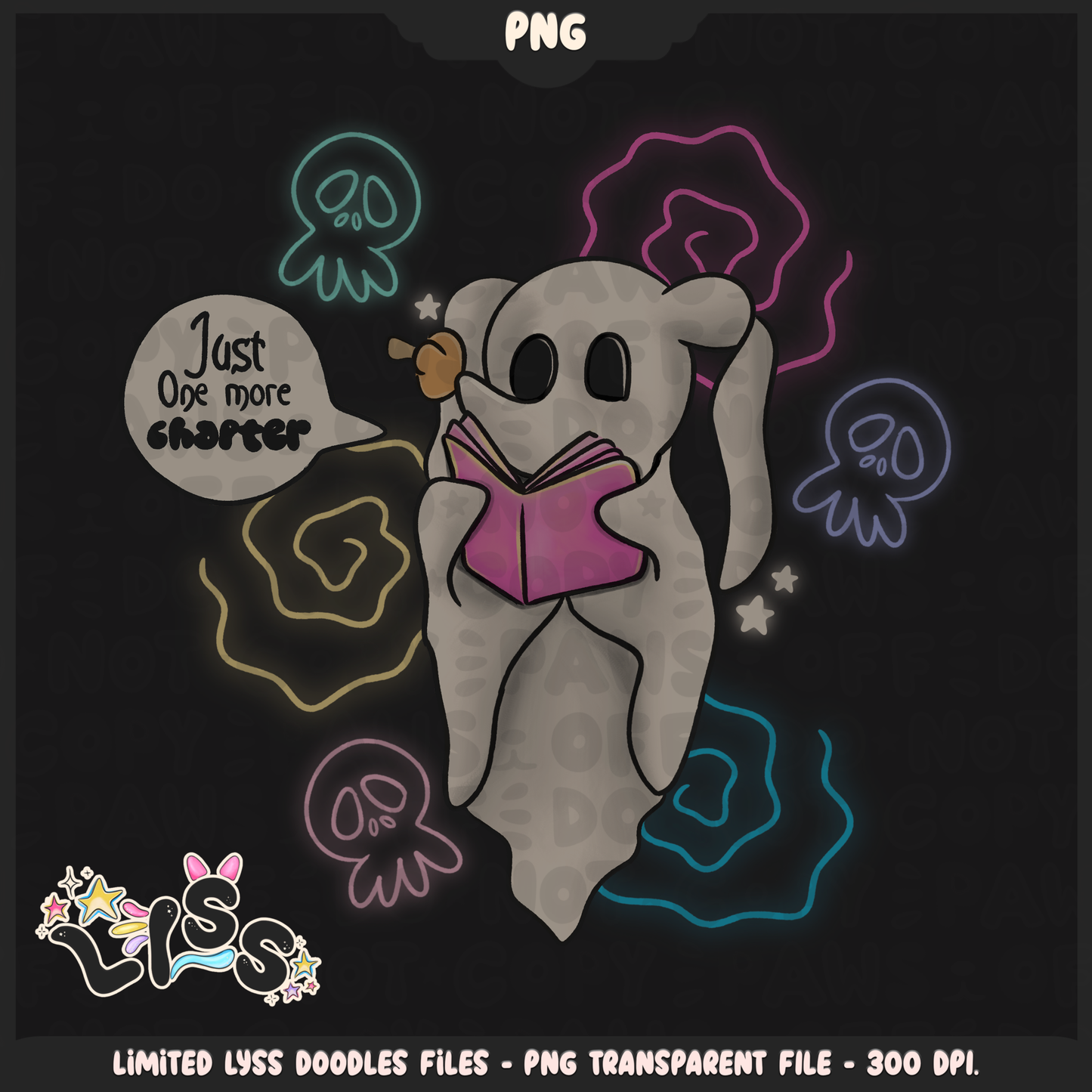 2024 - Lyss Doodles - PNG Files - Reading Nightmare - 24LD017