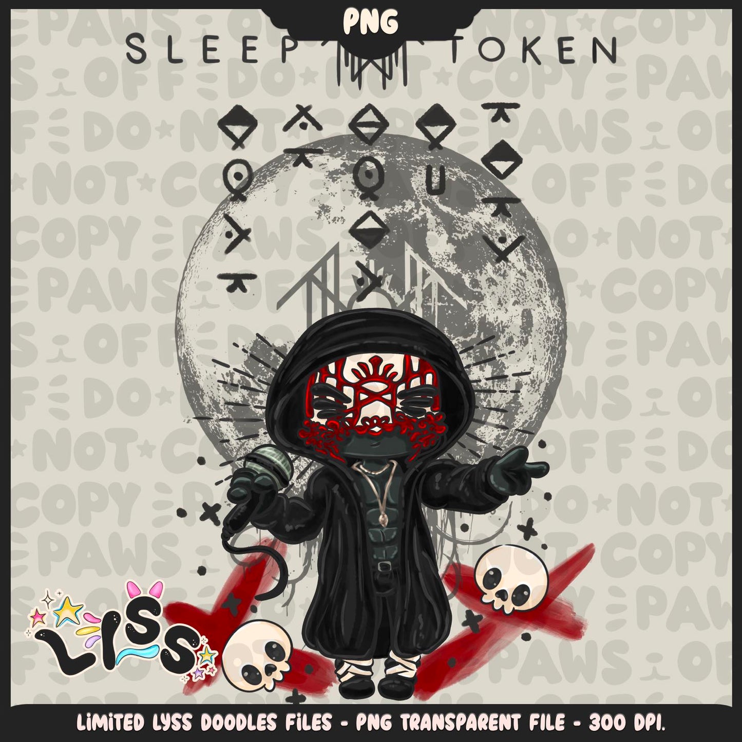 2024 - Lyss Doodles - PNG Files - SCREAMO COLLAB - 24LD039