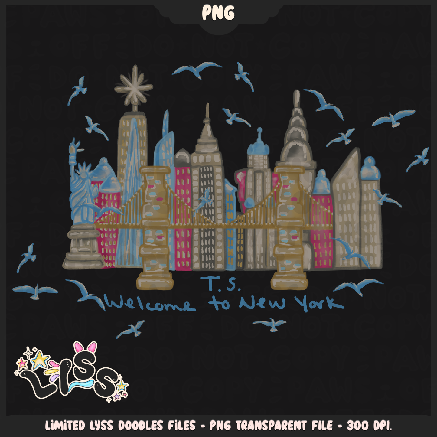 2024 - Lyss Doodles - PNG Files - Tay Collab - Tay Collab - NYC - 24LD022