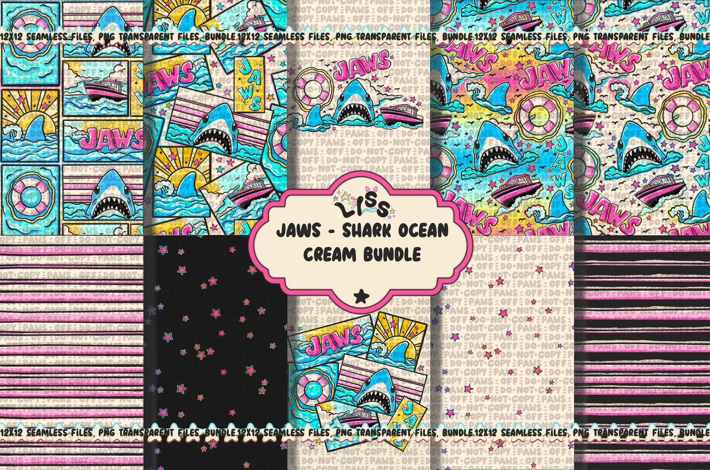 2024 - Lyss Doodles - BUNDLES - Shark Ocean - 24LD068