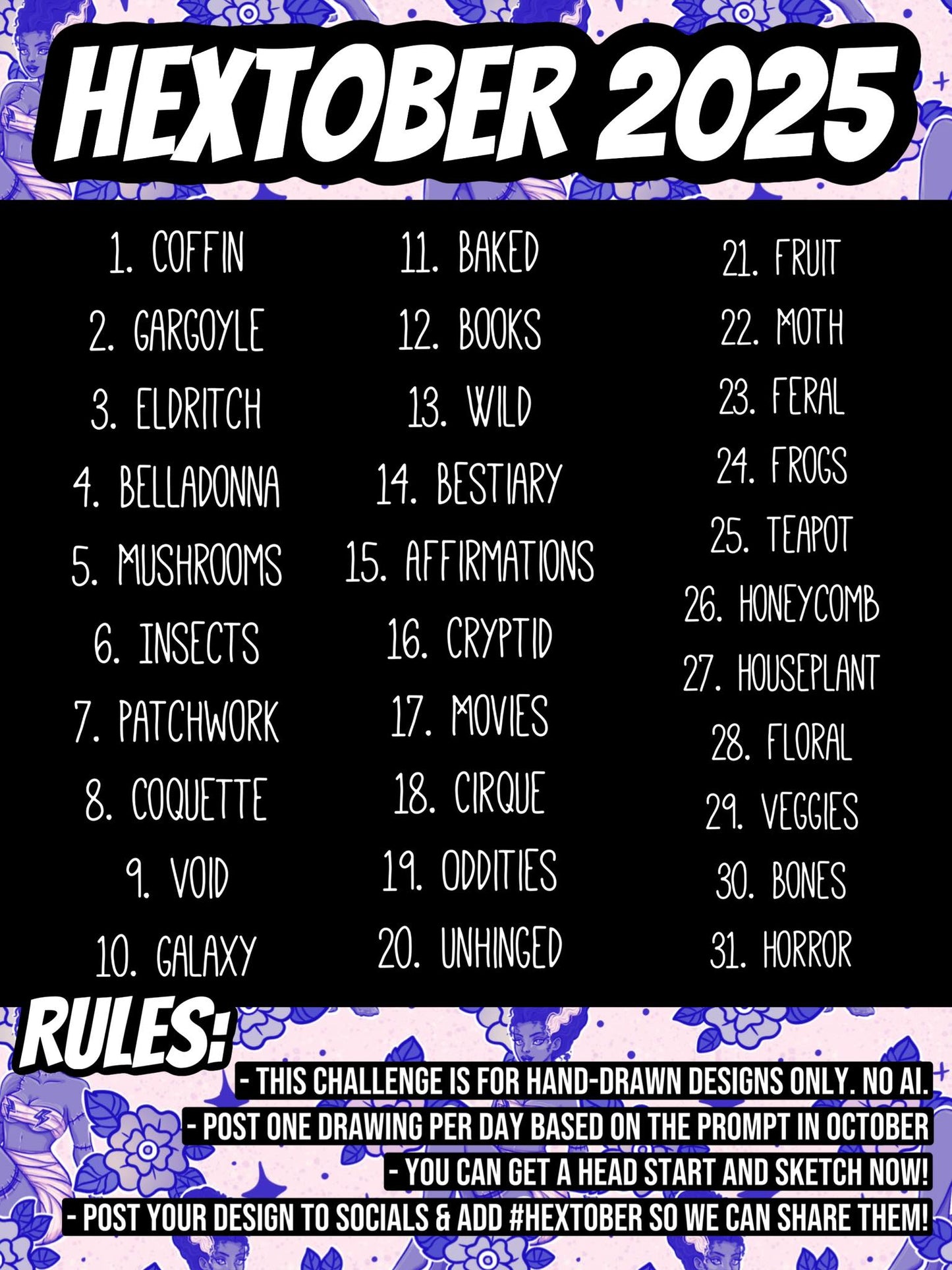 2025 - Lyss Doodles - BUNDLES - Hextober Everything Bundle - Days 1 - 31.