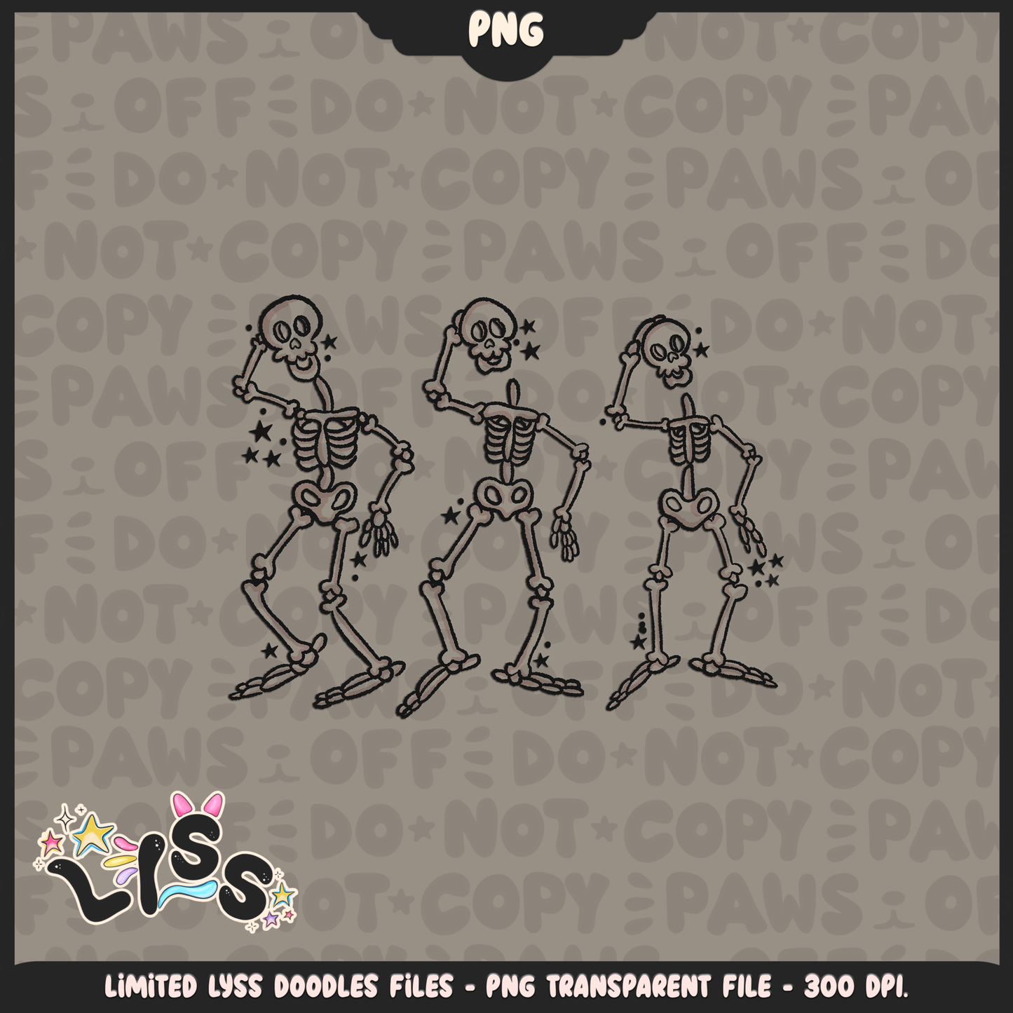 2024 - Lyss Doodles - Transparent - PNG - Skelly Bride Comic - 24LD075