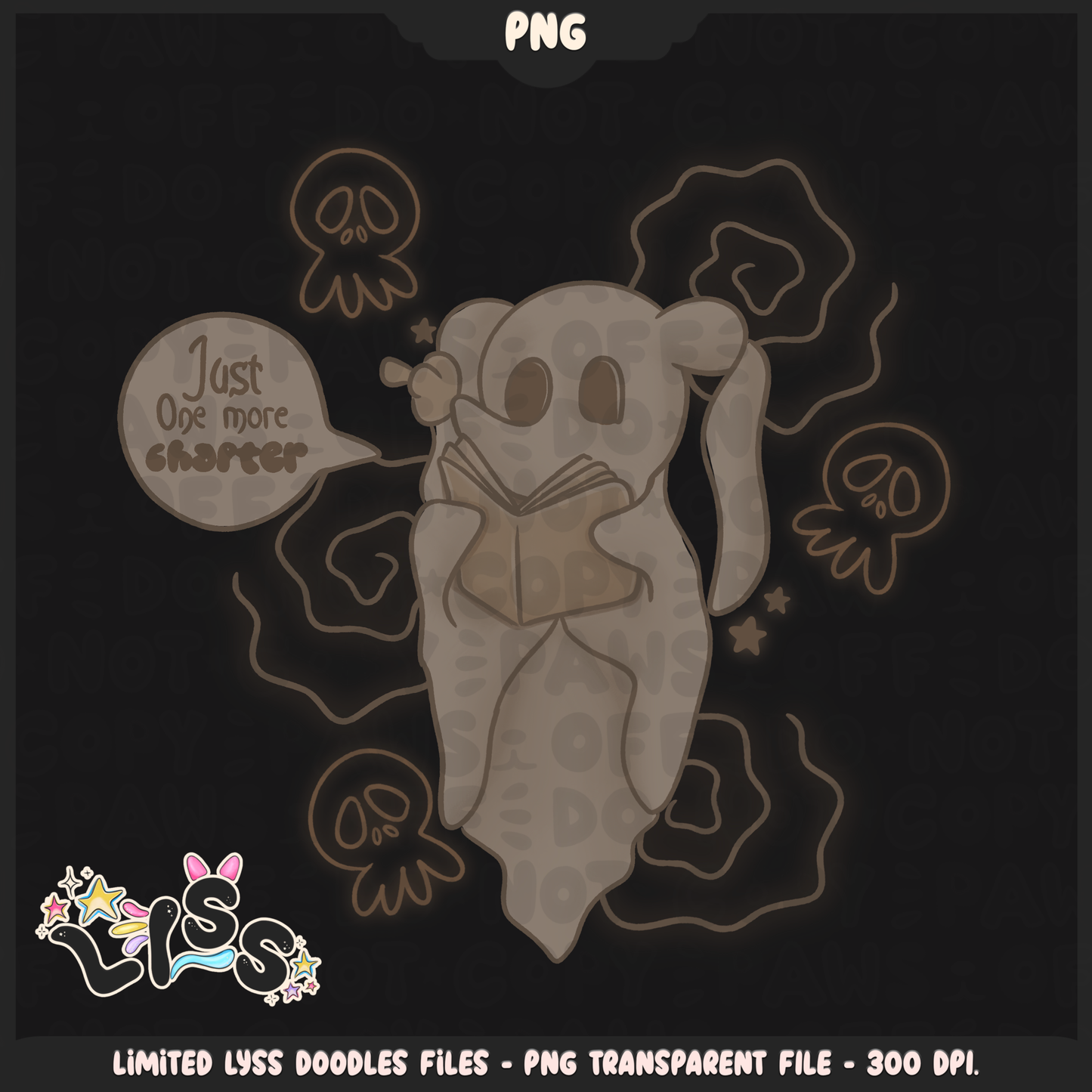 2024 - Lyss Doodles - PNG Files - Reading Nightmare - 24LD017