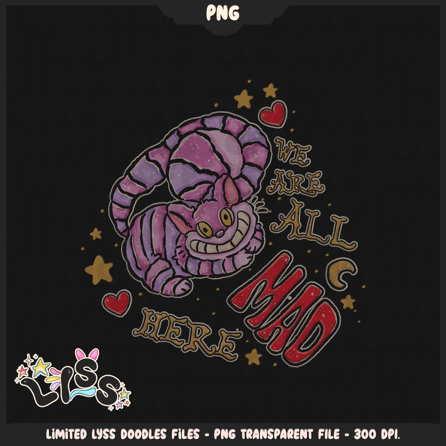 2024 - Lyss Doodles - Seamless - PNG - Rabbithole - 24LD076
