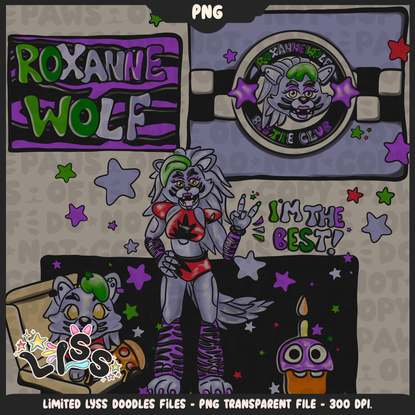 2023 - Lyss Doodles - PNG Files - Animatronics - Comic Style - 23LD016