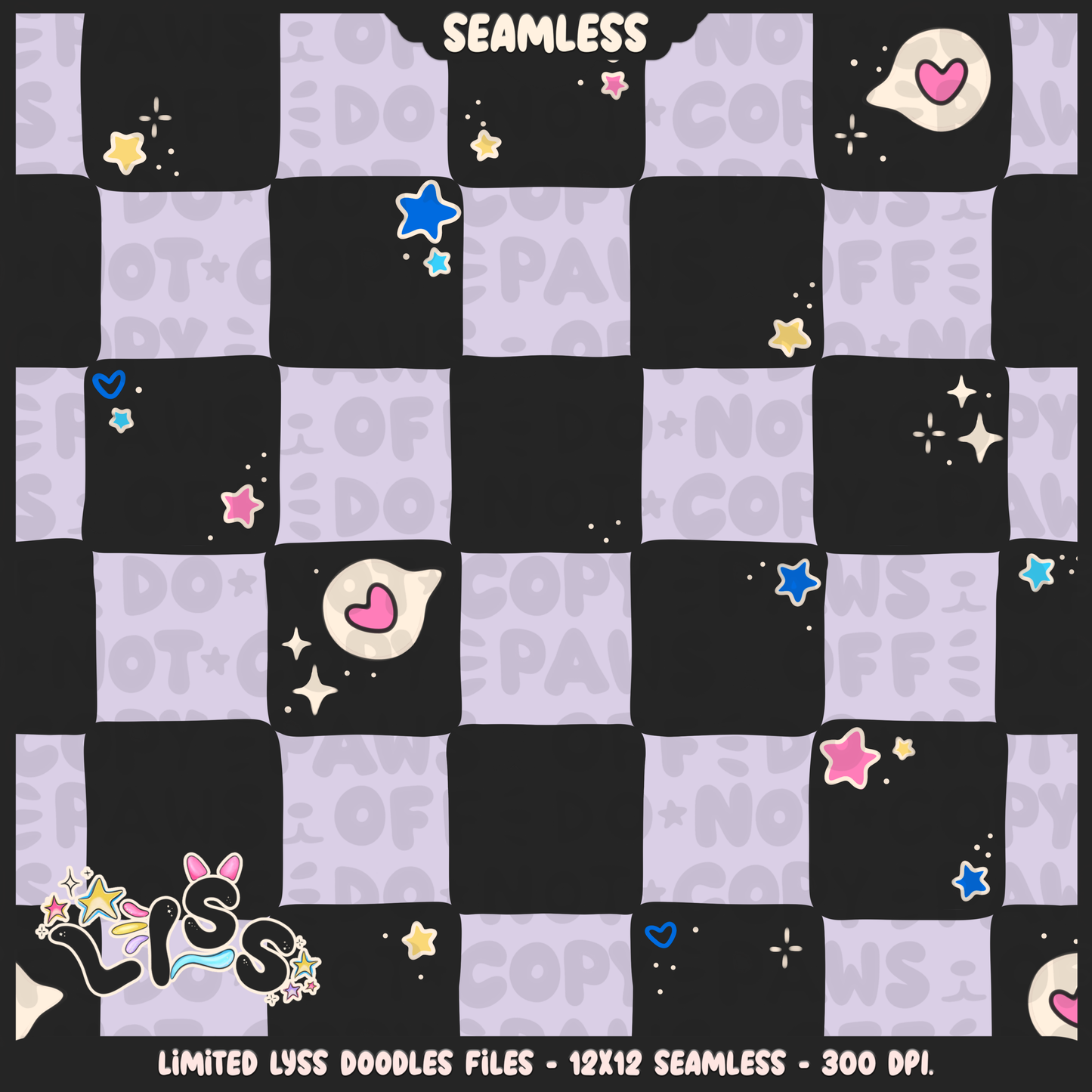 2023 - Lyss Doodles - Seamless - Coordinates - The Cutest Alien - 23LD015