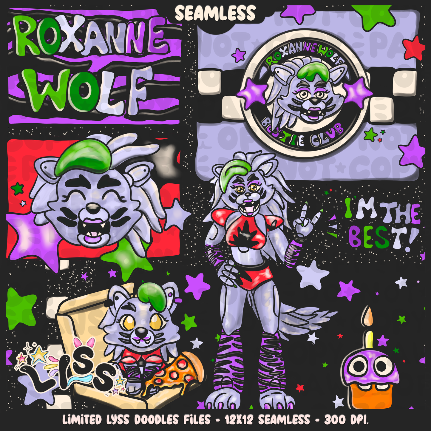 2023 - Lyss Doodles - Seamless - Mains - Animatronics - 23LD016