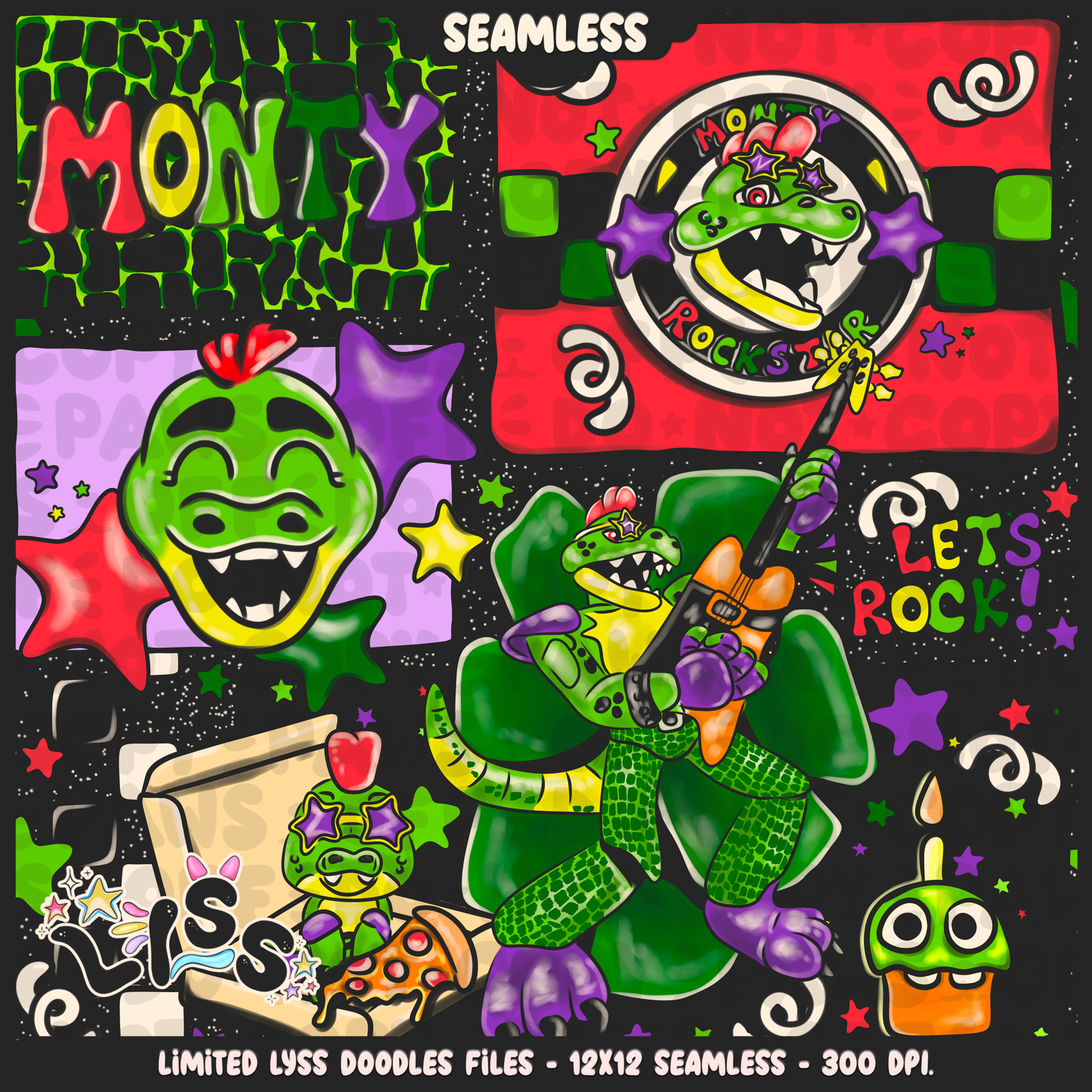 2023 - Lyss Doodles - Seamless - Mains - Animatronics - 23LD016