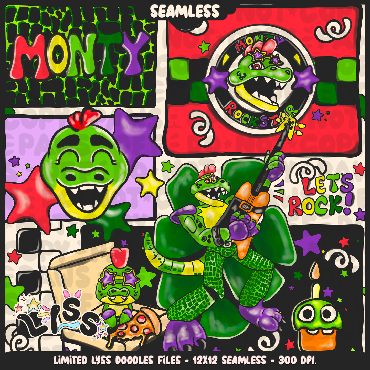 2023 - Lyss Doodles - Seamless - Mains - Animatronics - 23LD016