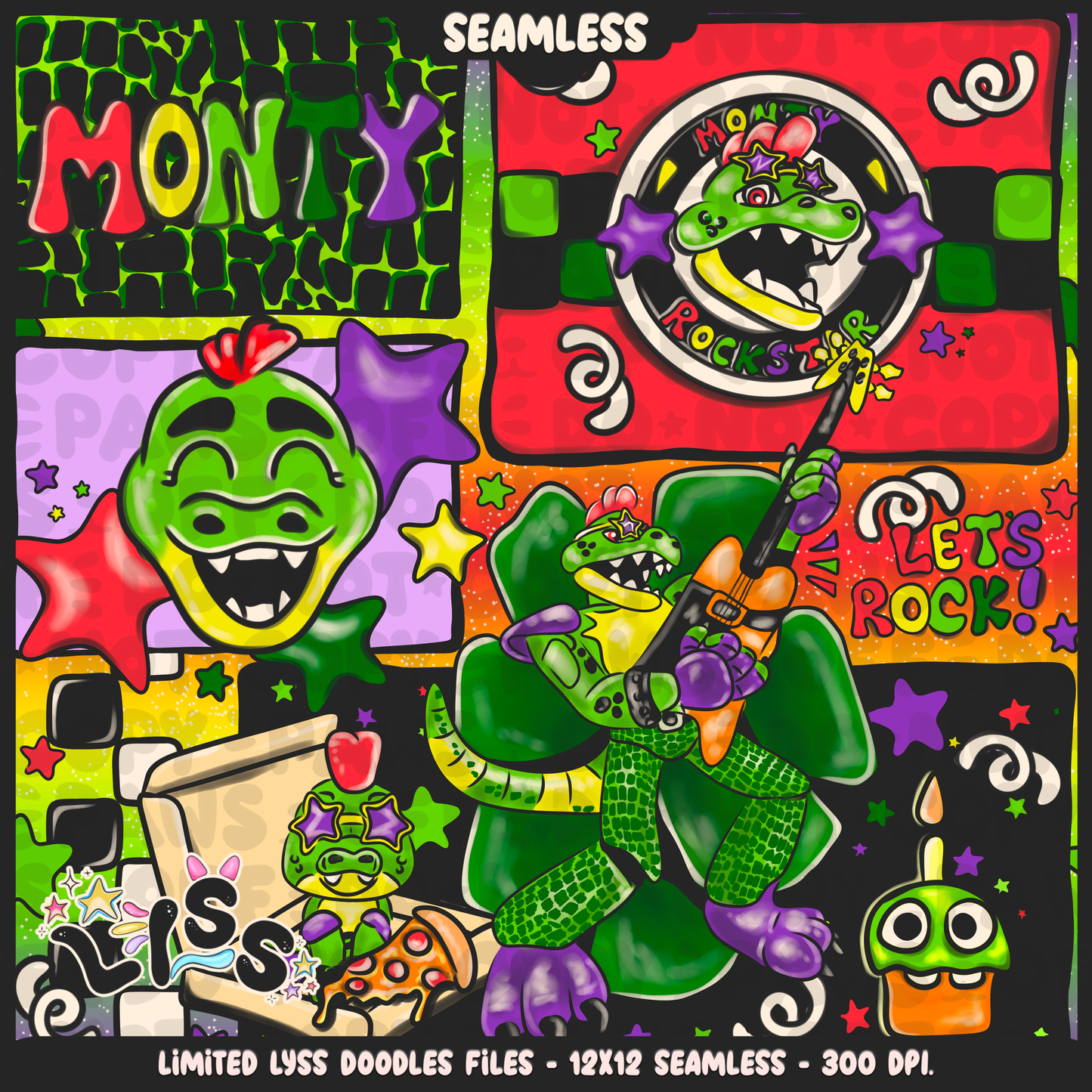 2023 - Lyss Doodles - Seamless - Mains - Animatronics - 23LD016