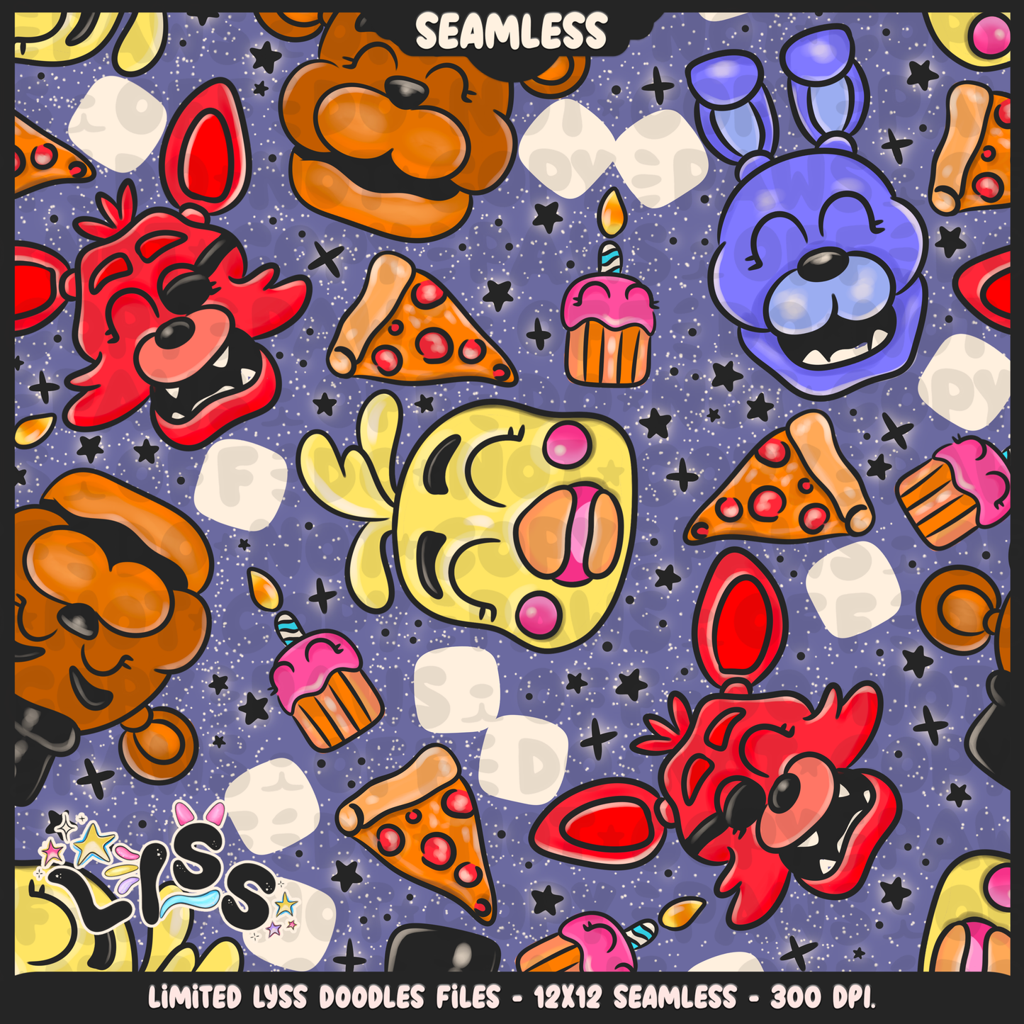 2023 - Lyss Doodles - Seamless - Mains - Animatronics - 23LD016