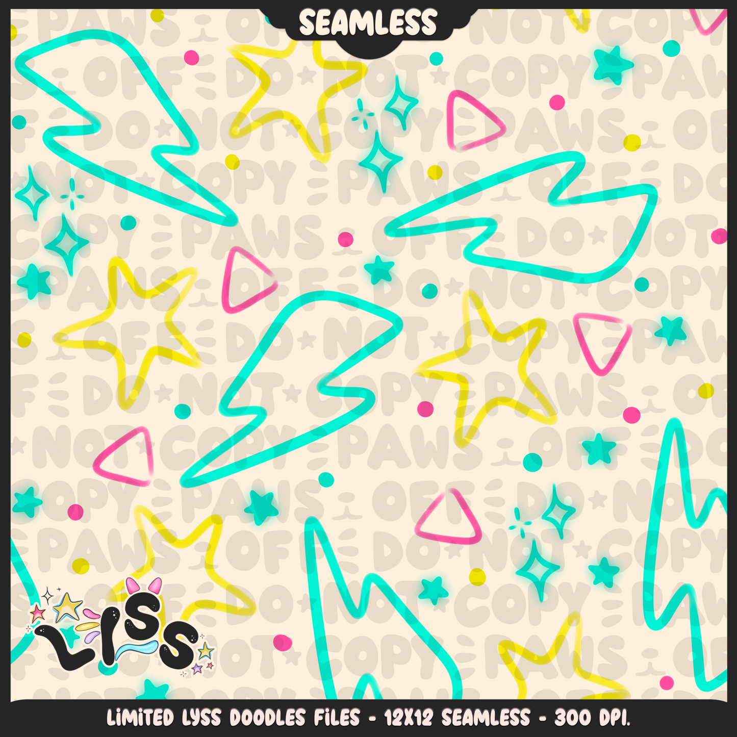 2023 - Lyss Doodles - Seamless - Coordinates - Animatronics - 23LD016