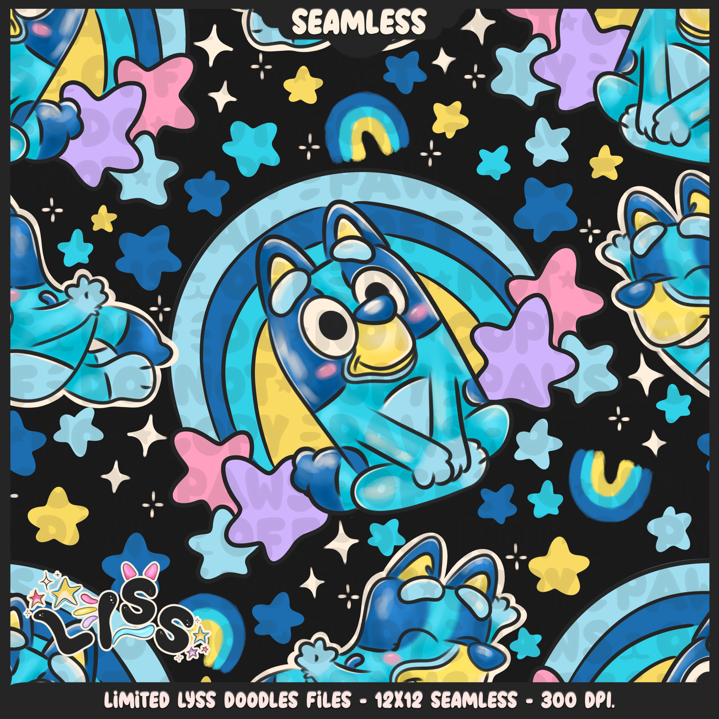 2023 - Lyss Doodles - Seamless - Mains - Fun Kids - 23LD017