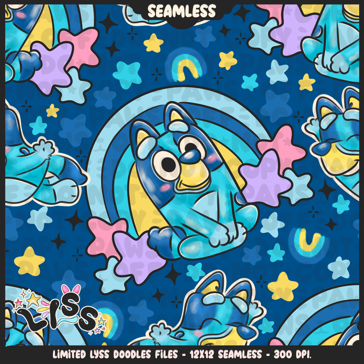 2023 - Lyss Doodles - Seamless - Mains - Fun Kids - 23LD017