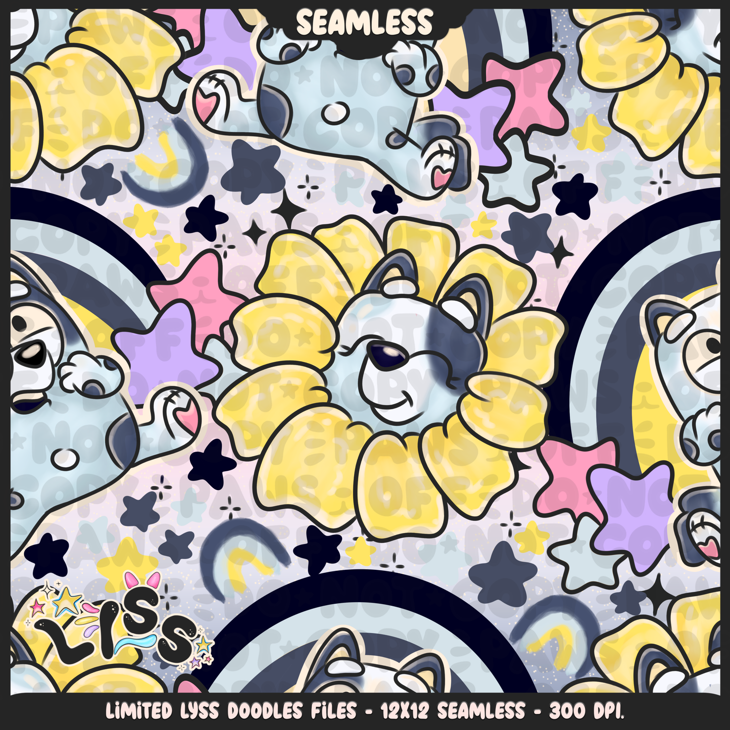 2023 - Lyss Doodles - Seamless - Mains - Fun Kids - 23LD017