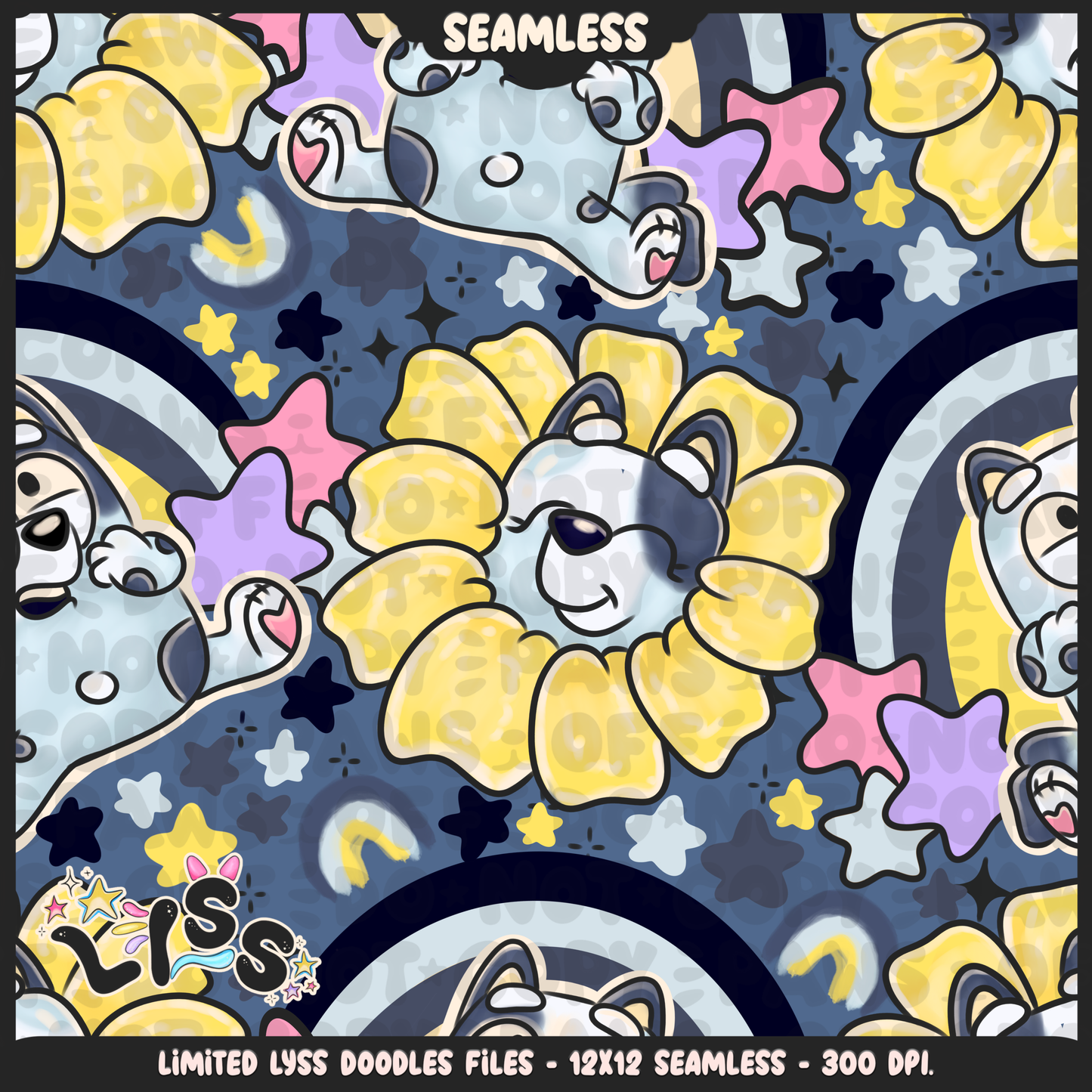 2023 - Lyss Doodles - Seamless - Mains - Fun Kids - 23LD017