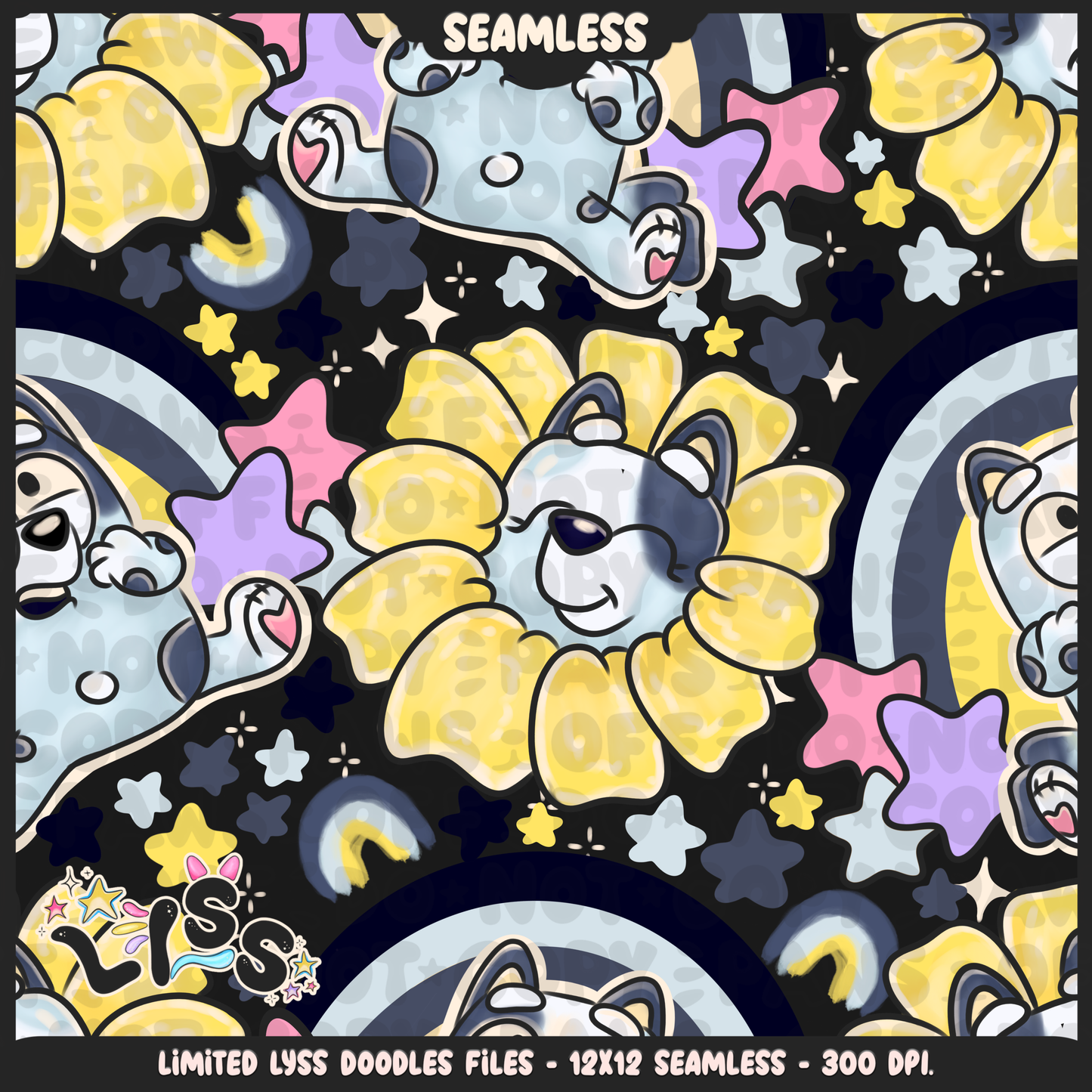 2023 - Lyss Doodles - Seamless - Mains - Fun Kids - 23LD017