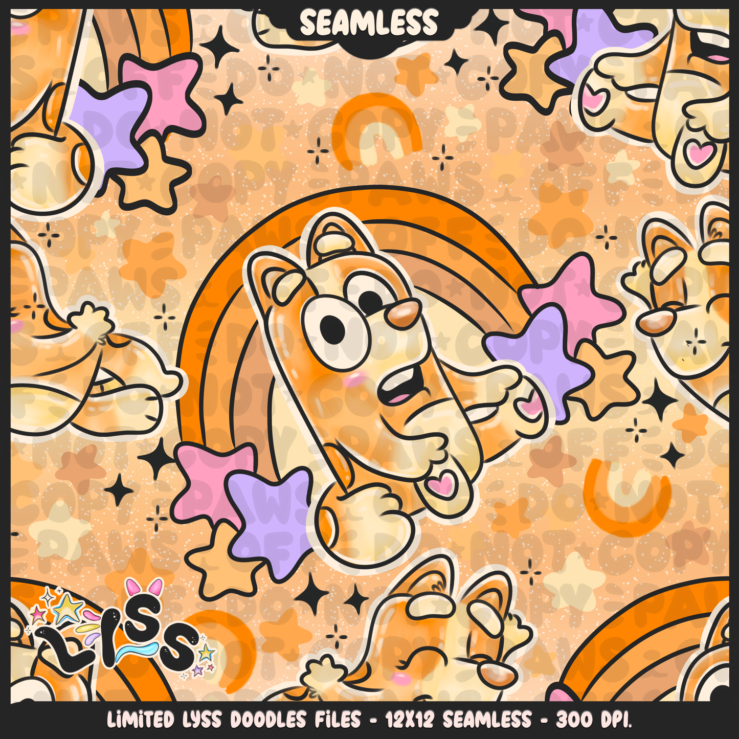 2023 - Lyss Doodles - Seamless - Mains - Fun Kids - 23LD017