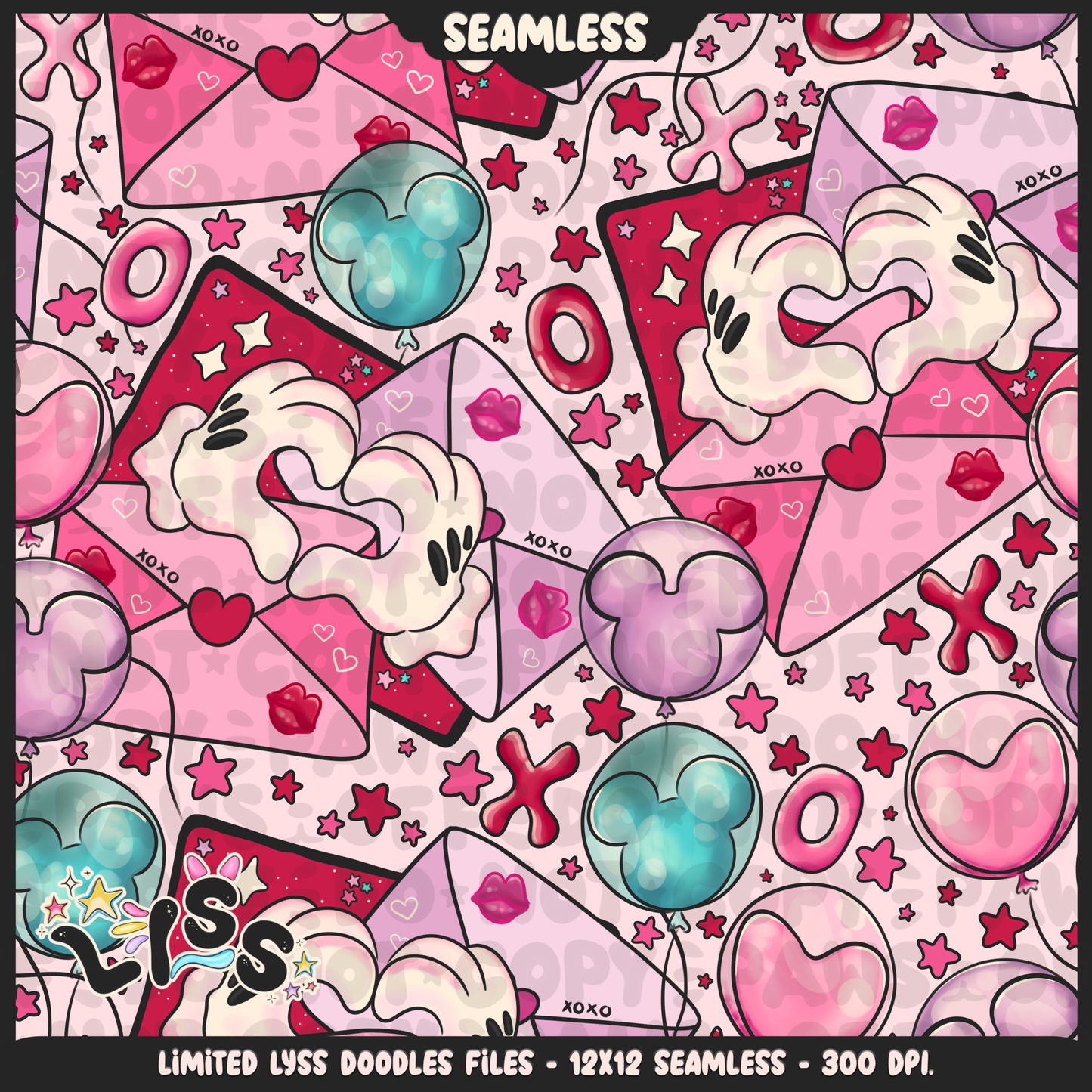 2023 - Lyss Doodles - Seamless - Mains - Lovers - 23LD018