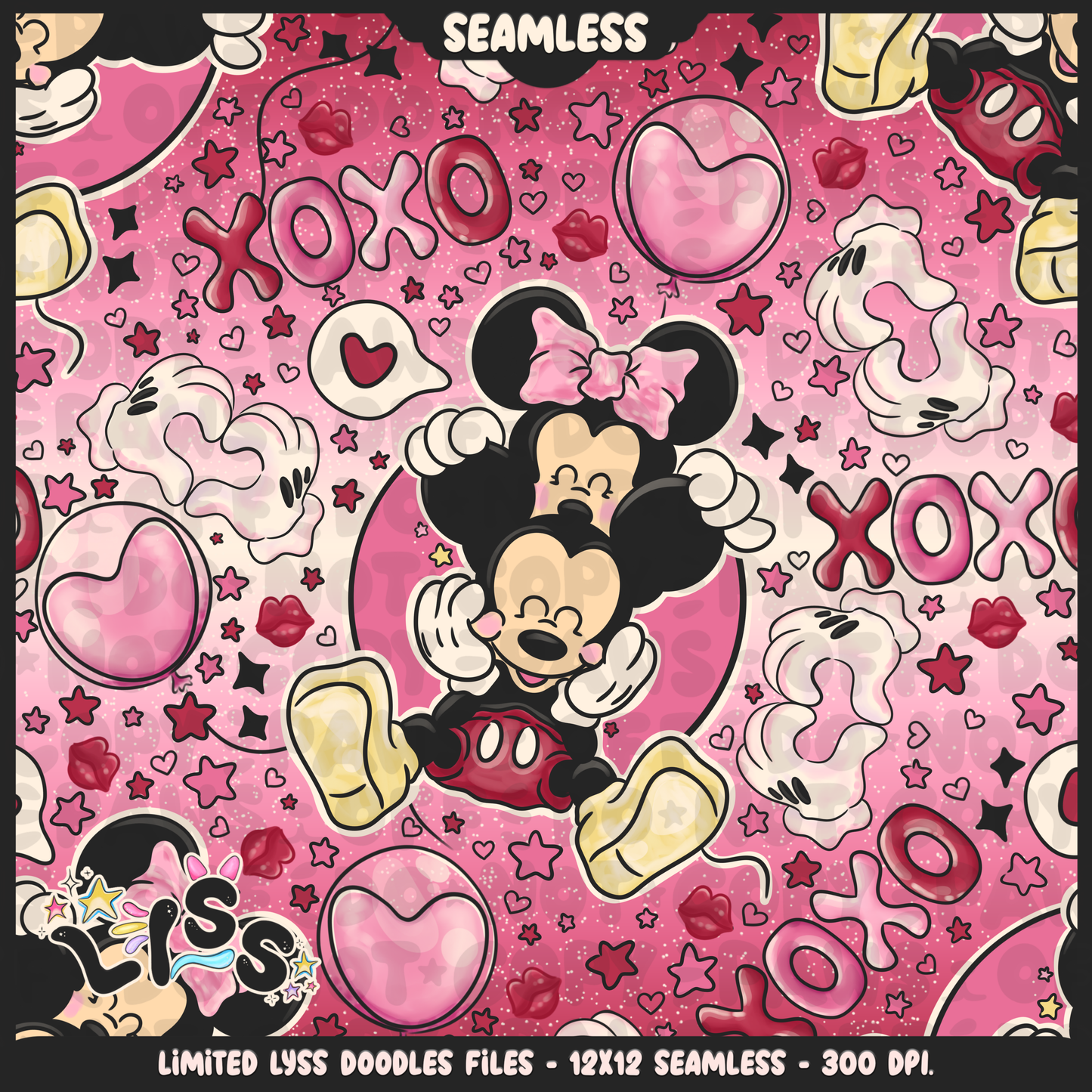 2023 - Lyss Doodles - Seamless - Mains - Lovers - 23LD018