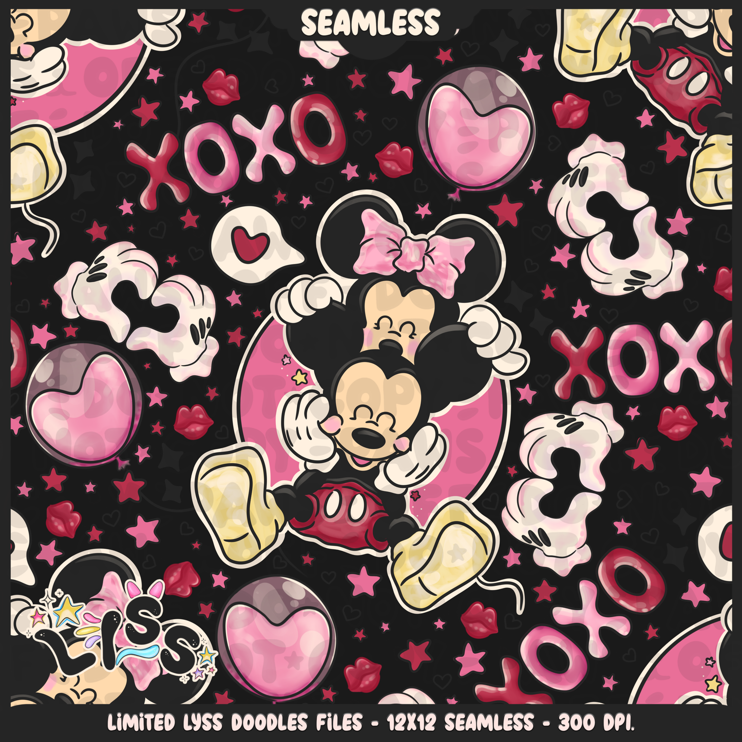 2023 - Lyss Doodles - Seamless - Mains - Lovers - 23LD018