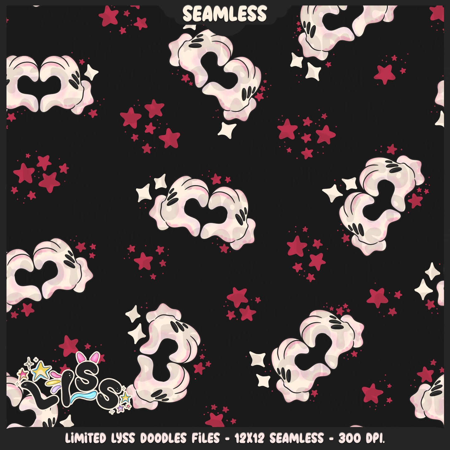 2023 - Lyss Doodles - Seamless - Coordinates - Lovers - 23LD018