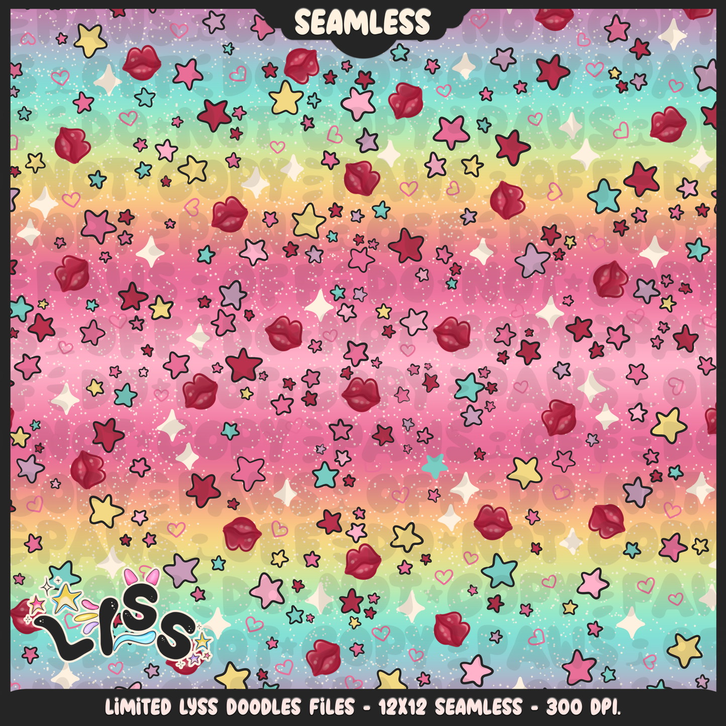 2023 - Lyss Doodles - Seamless - Coordinates - Lovers - 23LD018