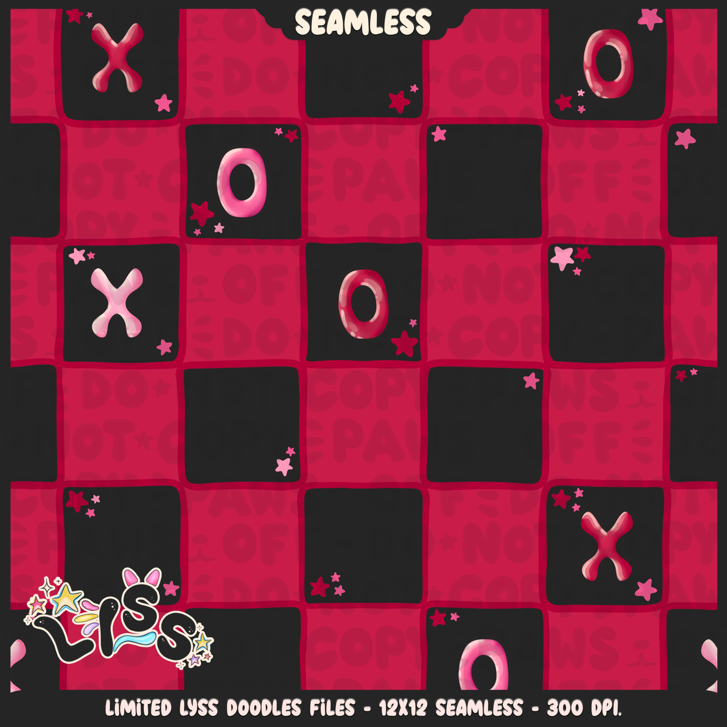 2023 - Lyss Doodles - Seamless - Coordinates - Lovers - 23LD018